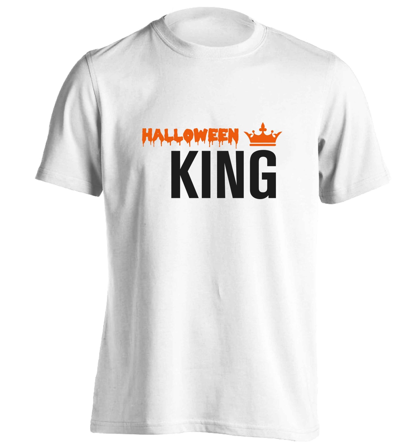 Halloween king adults unisex white Tshirt 2XL