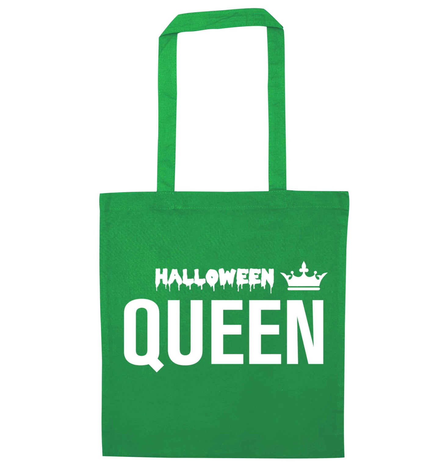Halloween queen green tote bag