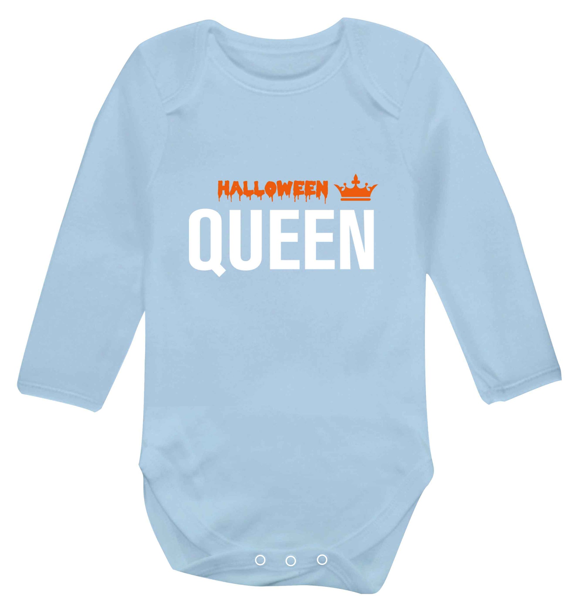 Halloween queen baby vest long sleeved pale blue 6-12 months