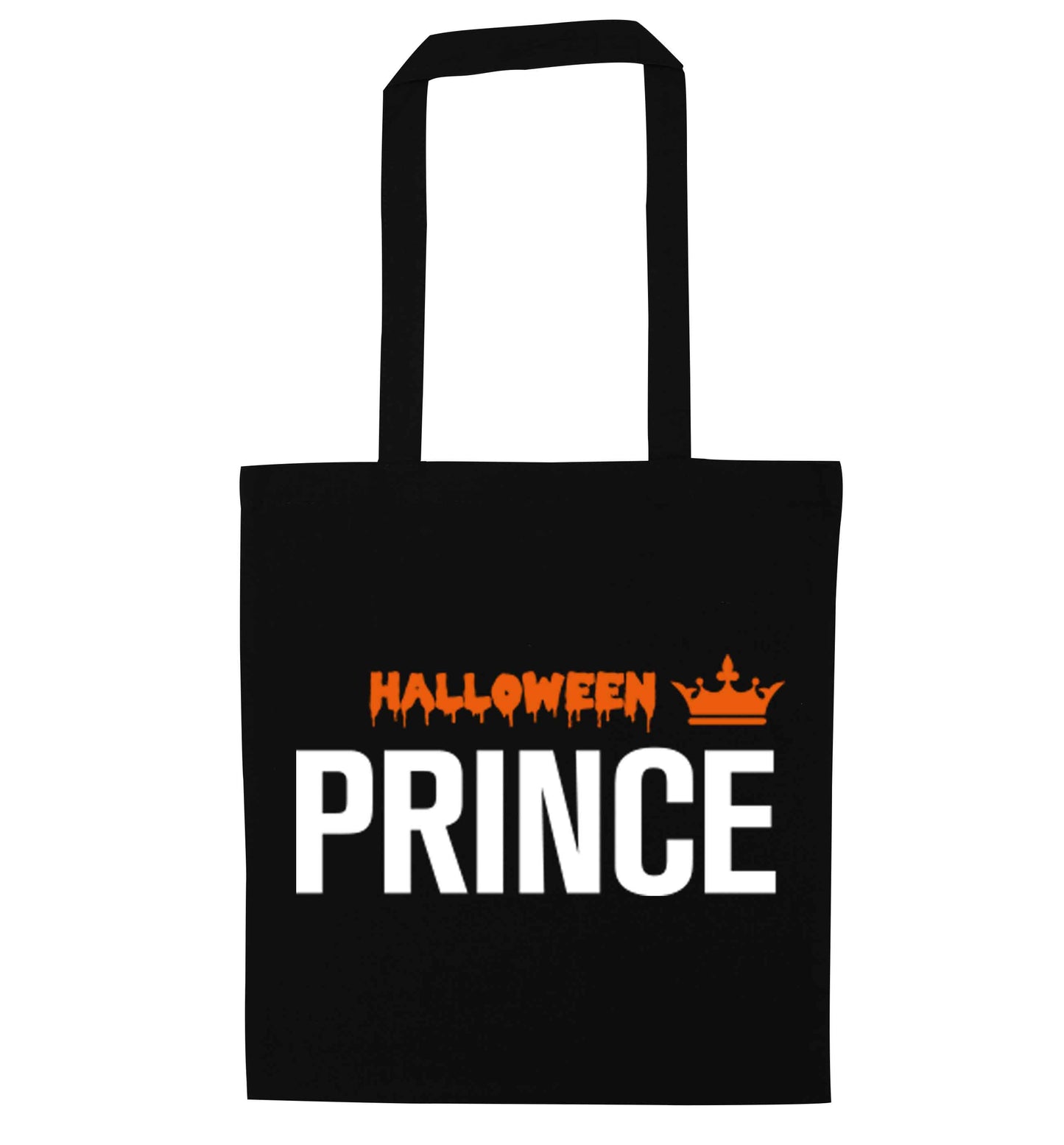 Halloween prince black tote bag