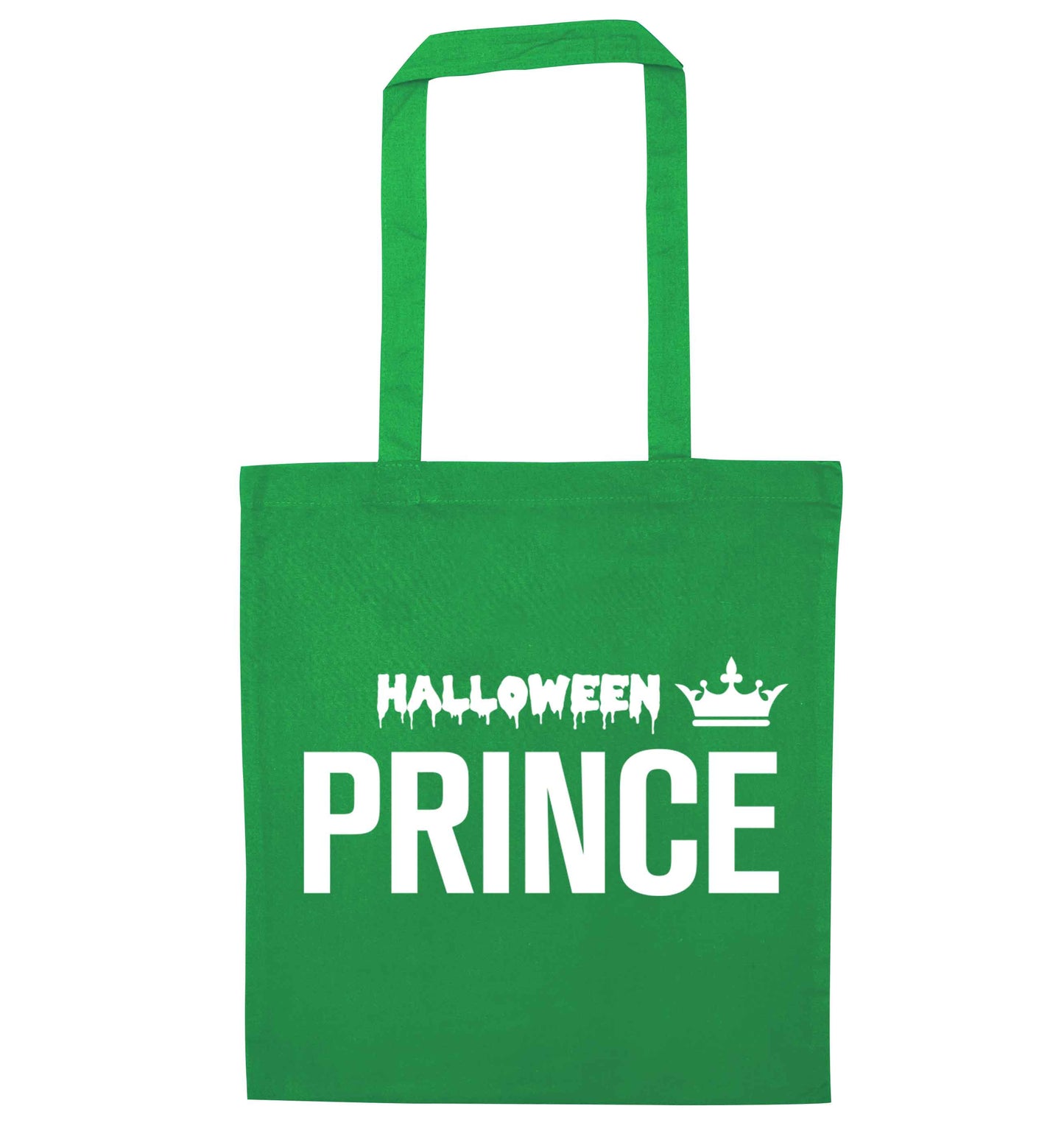 Halloween prince green tote bag