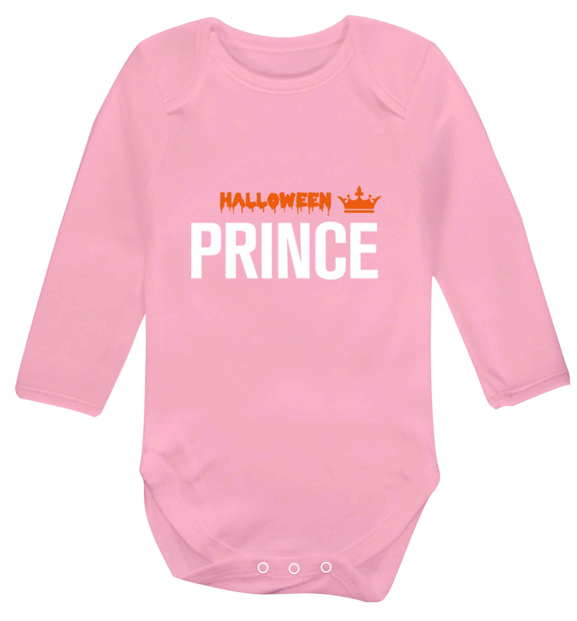 Halloween prince baby vest long sleeved pale pink 6-12 months