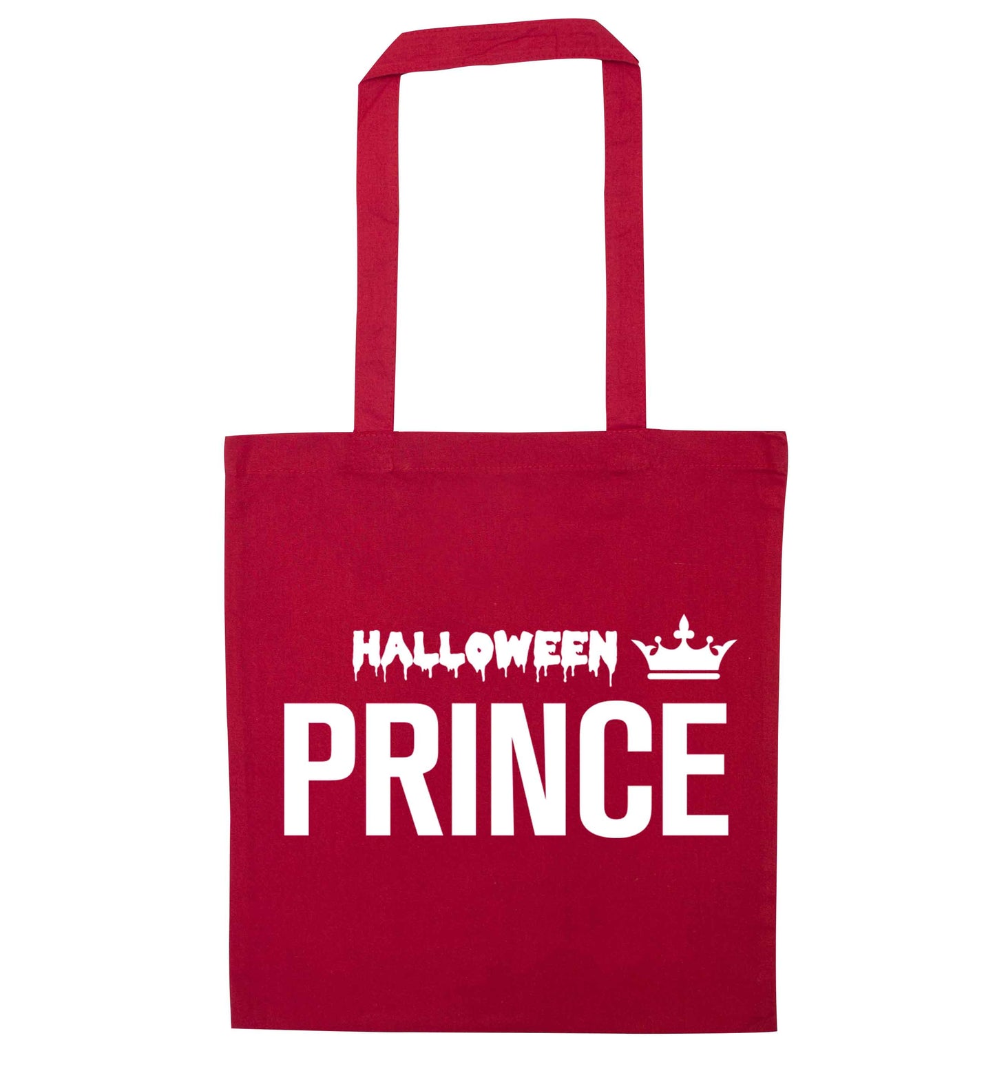 Halloween prince red tote bag