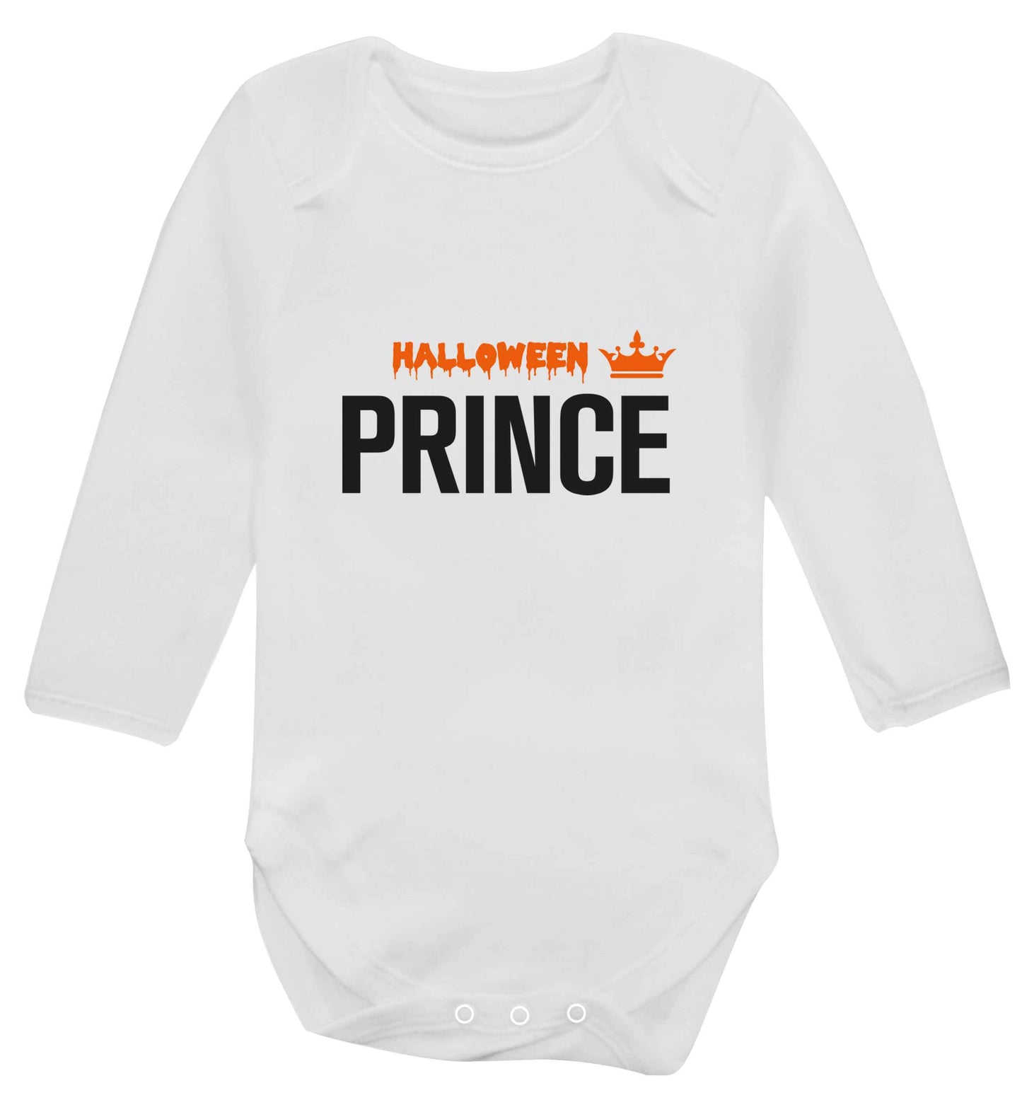 Halloween prince baby vest long sleeved white 6-12 months