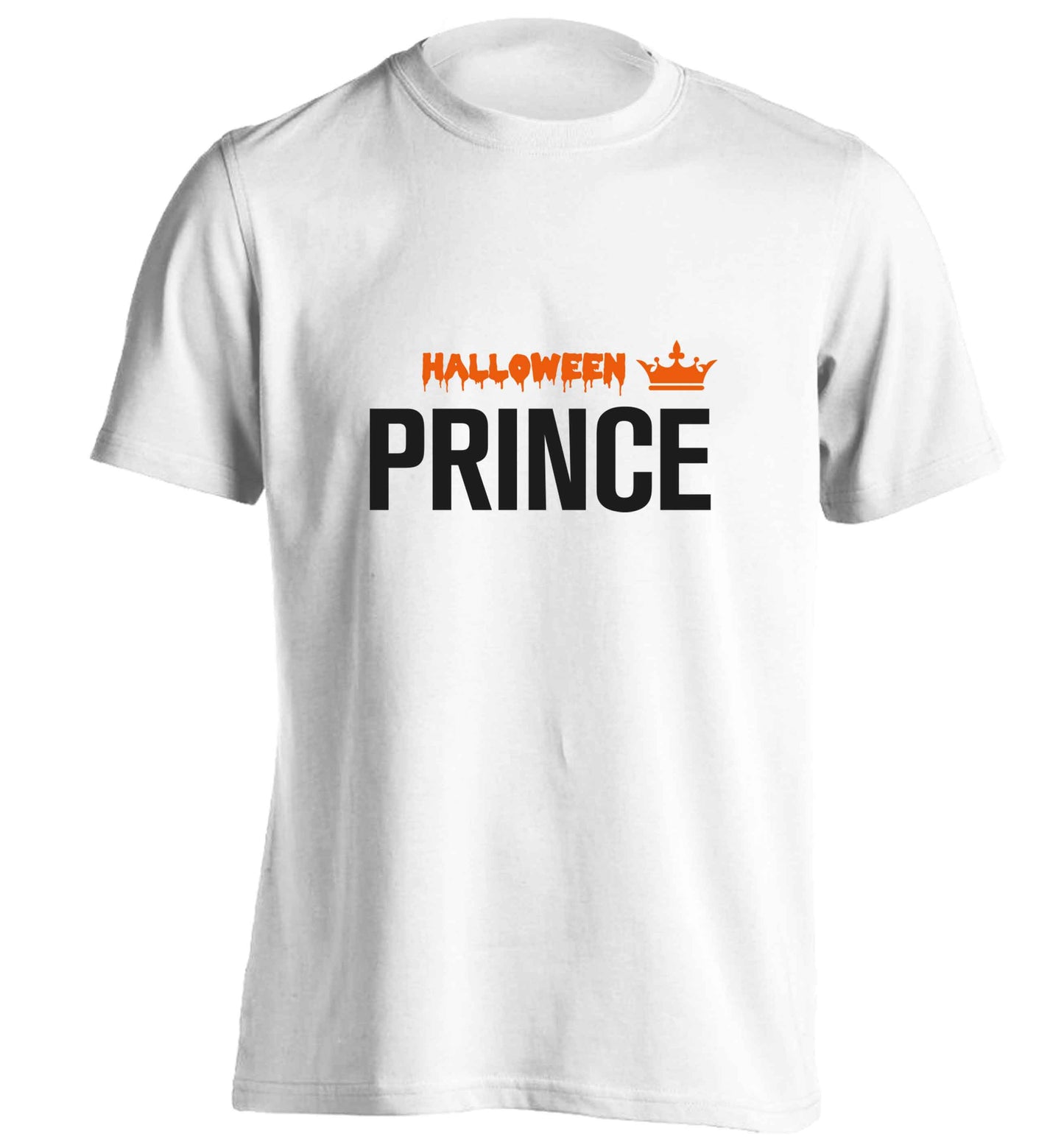 Halloween prince adults unisex white Tshirt 2XL