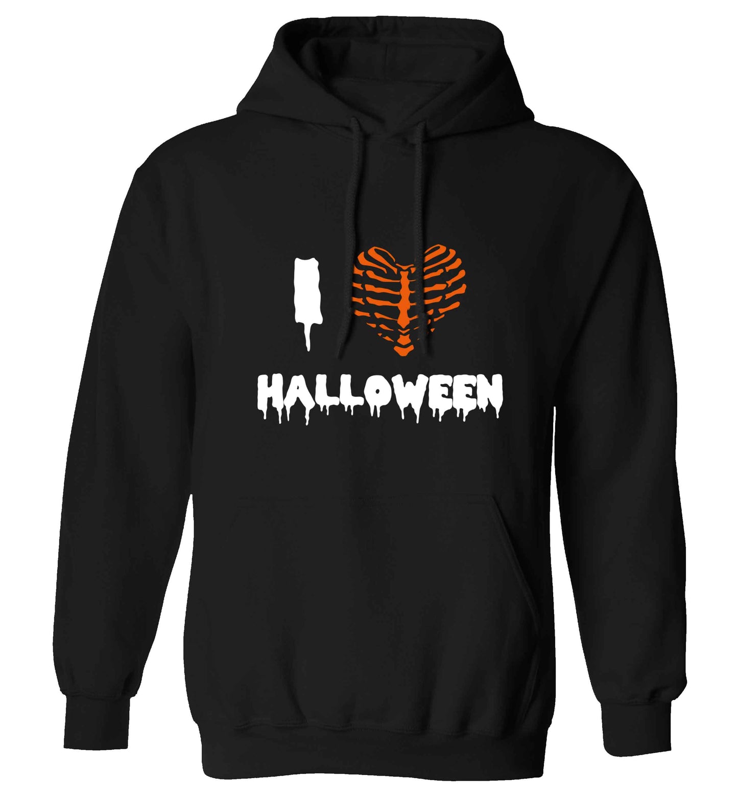 I love halloween adults unisex black hoodie 2XL