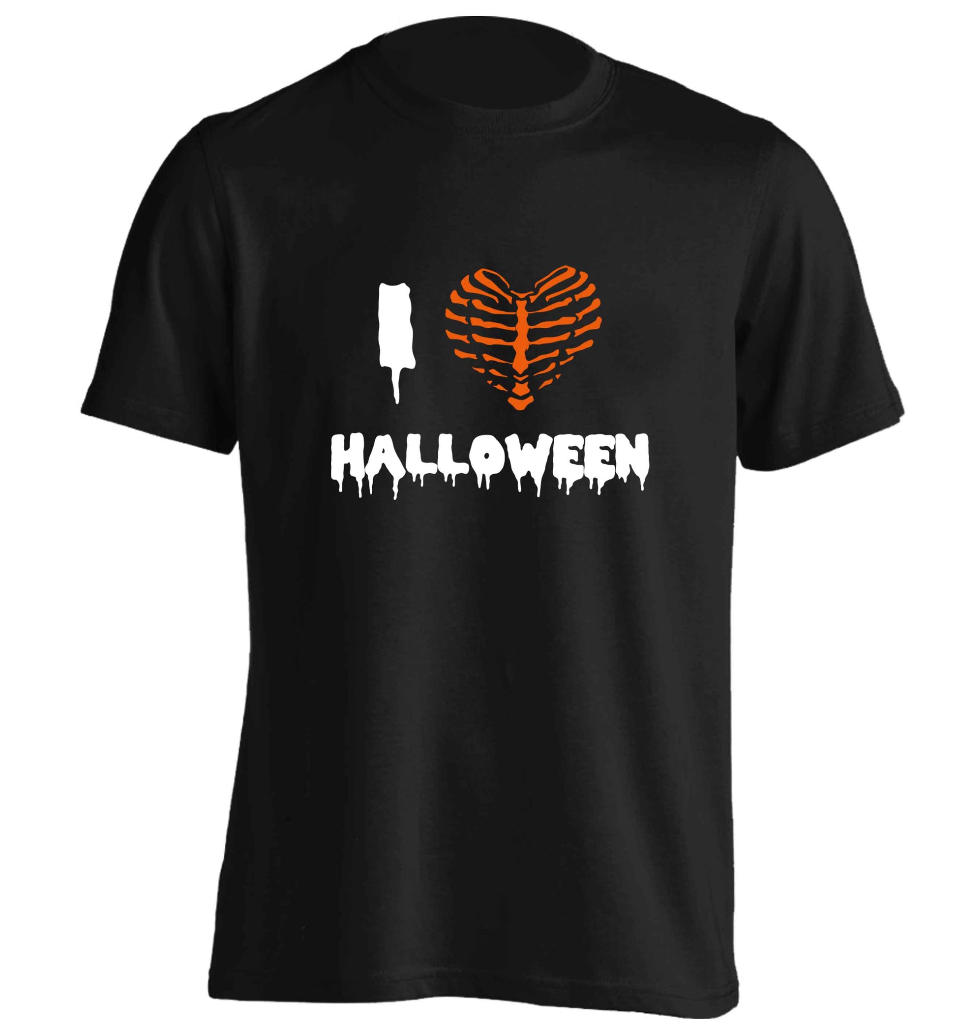 I love halloween adults unisex black Tshirt 2XL