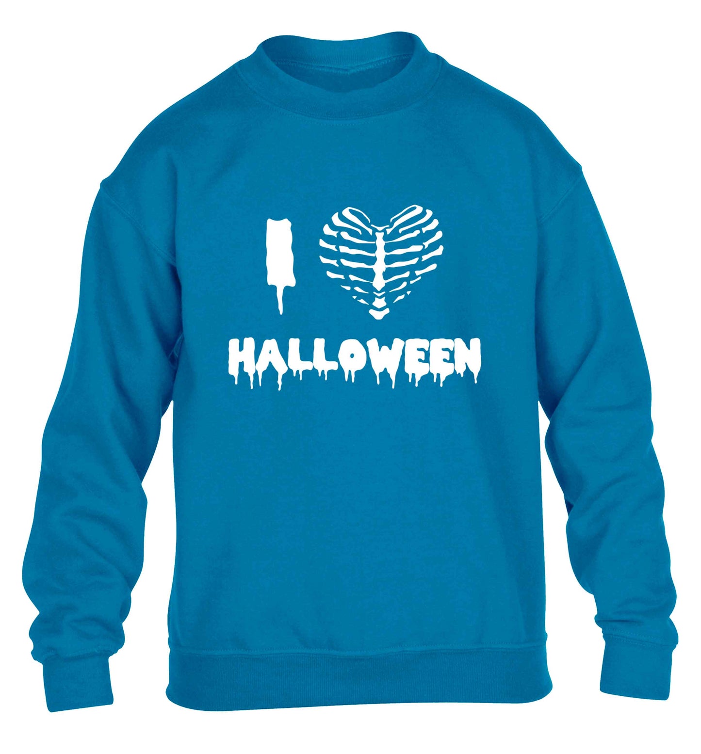 I love halloween children's blue sweater 12-13 Years