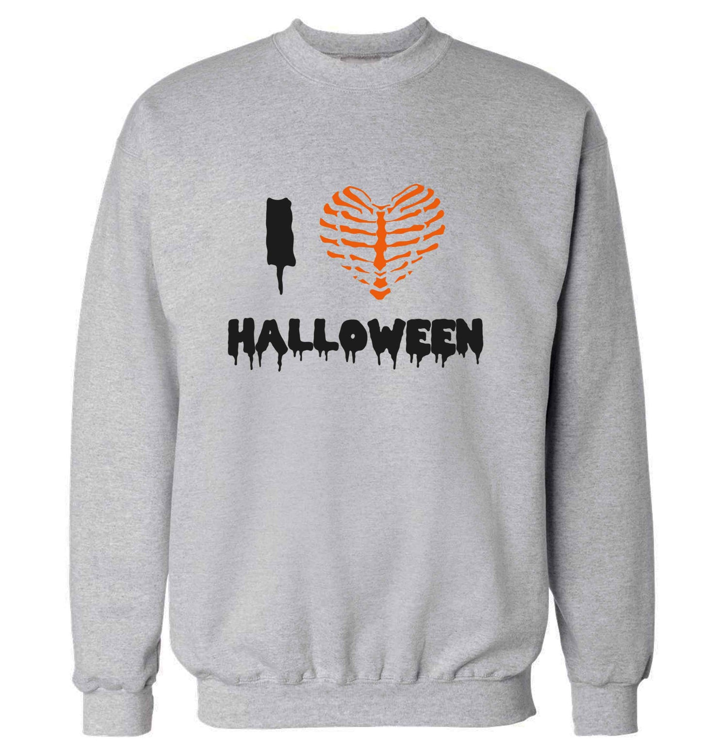 I love halloween adult's unisex grey sweater 2XL