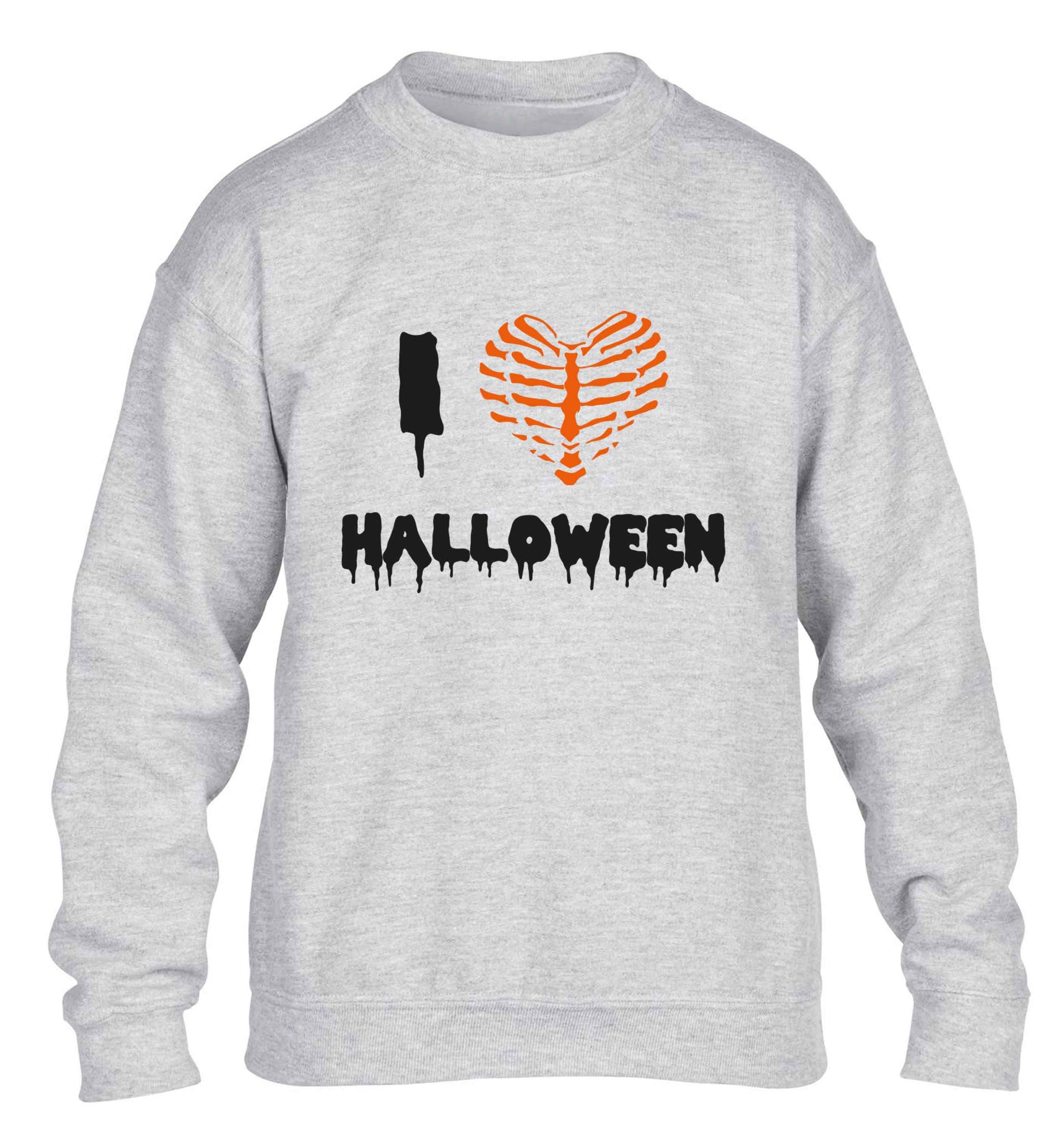 I love halloween children's grey sweater 12-13 Years