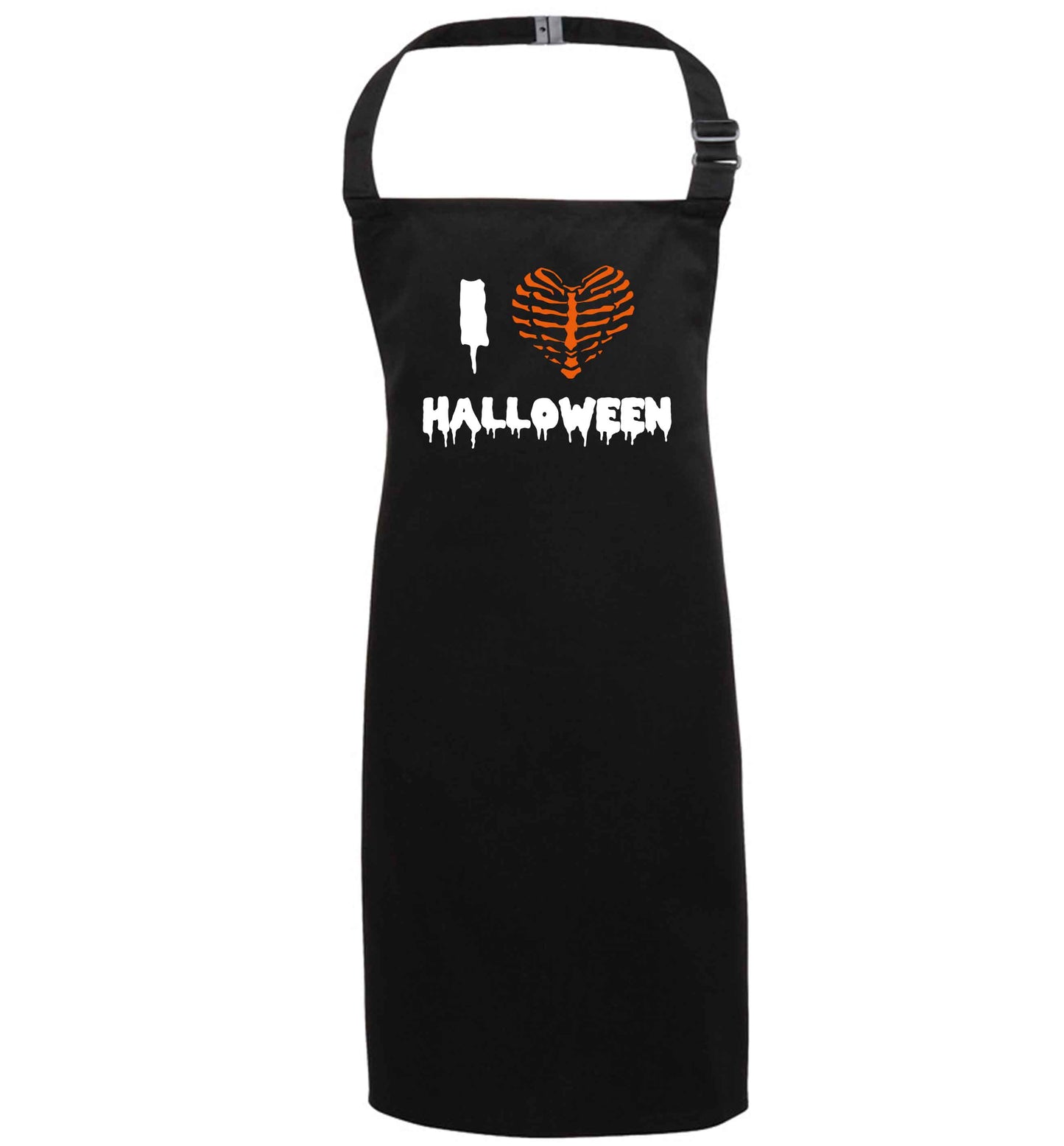 I love halloween black apron 7-10 years