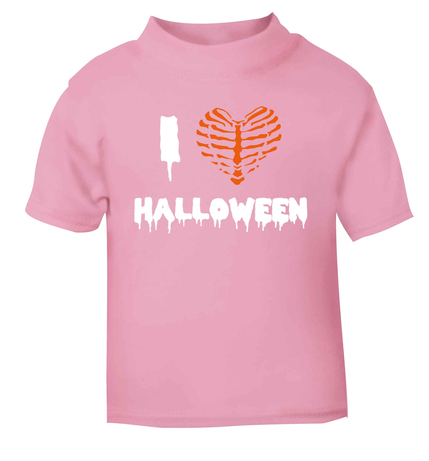 I love halloween light pink baby toddler Tshirt 2 Years