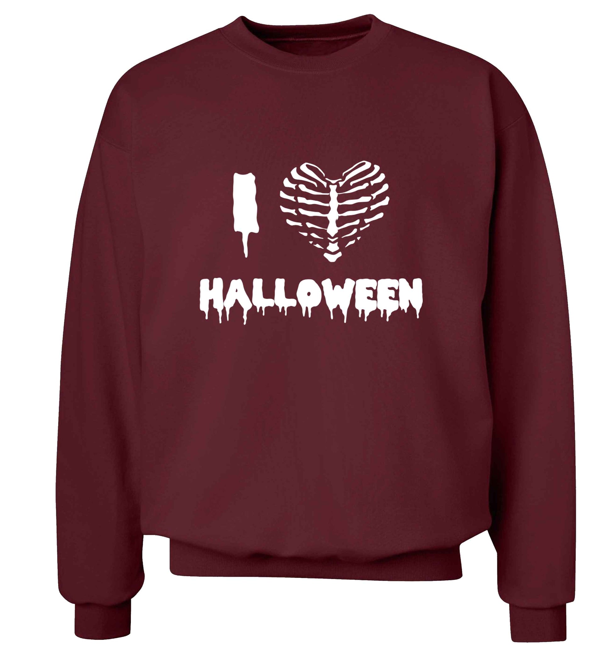 I love halloween adult's unisex maroon sweater 2XL