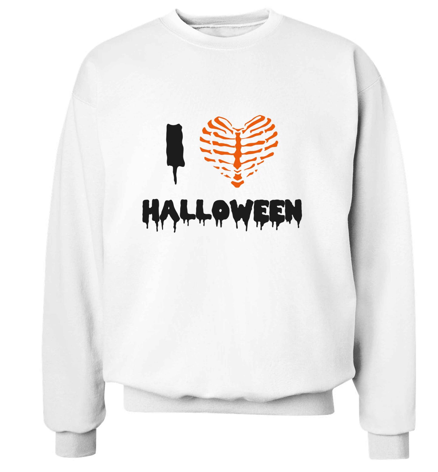 I love halloween adult's unisex white sweater 2XL