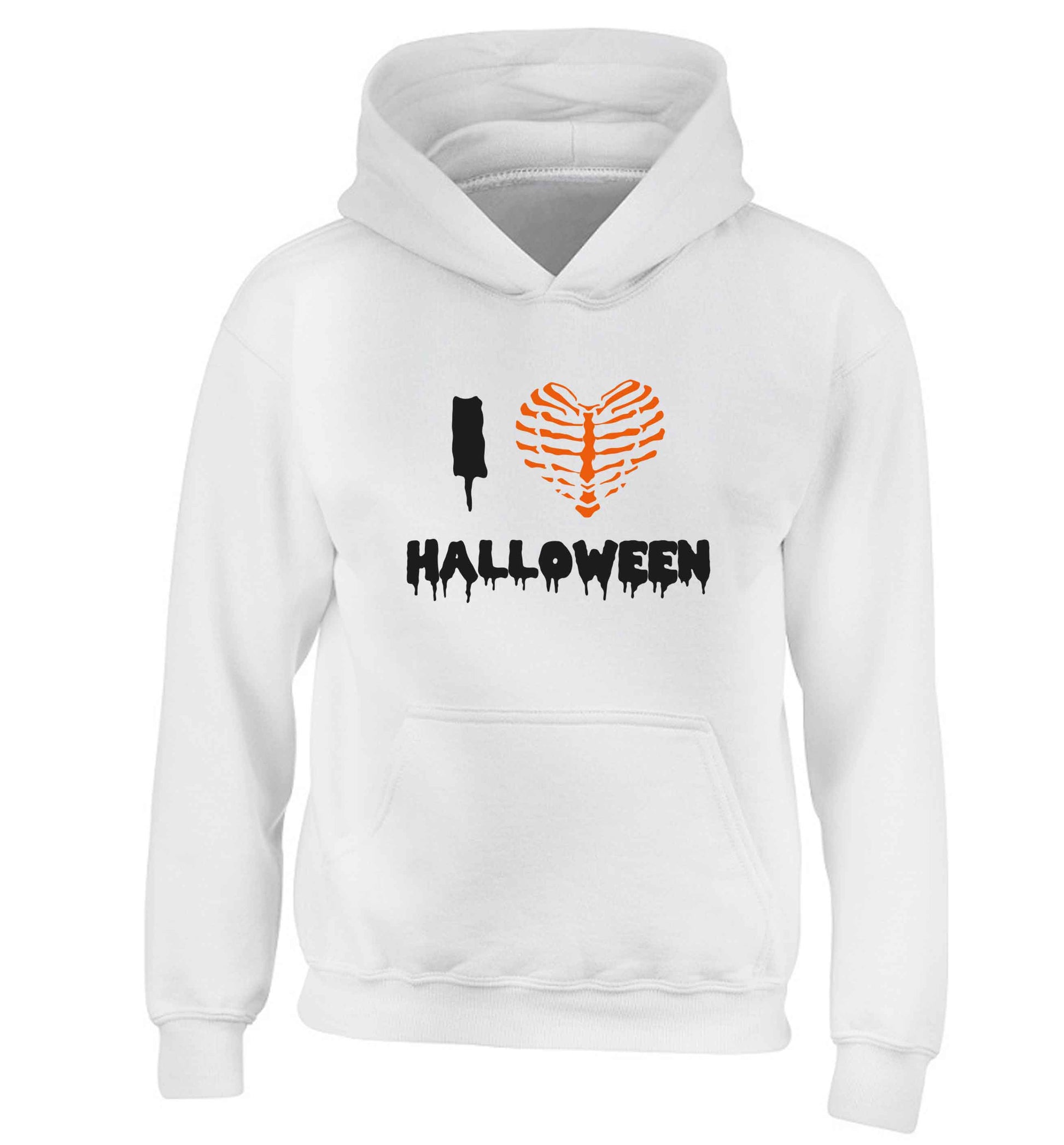 I love halloween children's white hoodie 12-13 Years