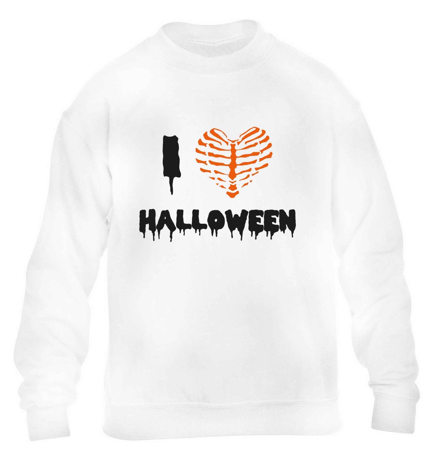 I love halloween children's white sweater 12-13 Years
