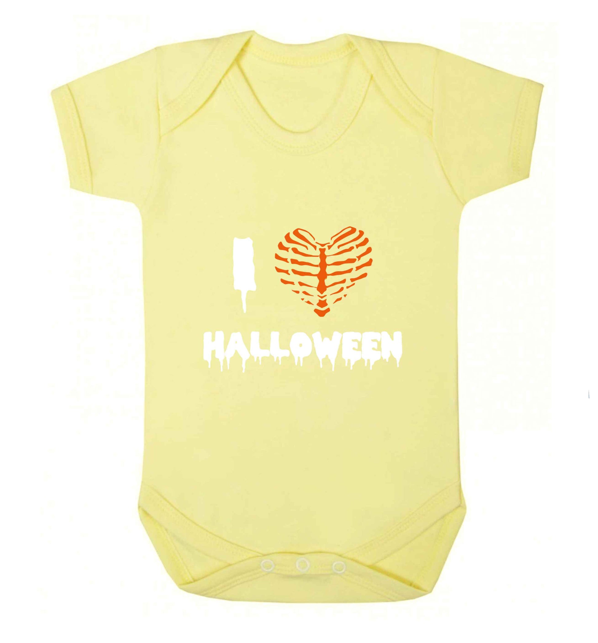 I love halloween baby vest pale yellow 18-24 months
