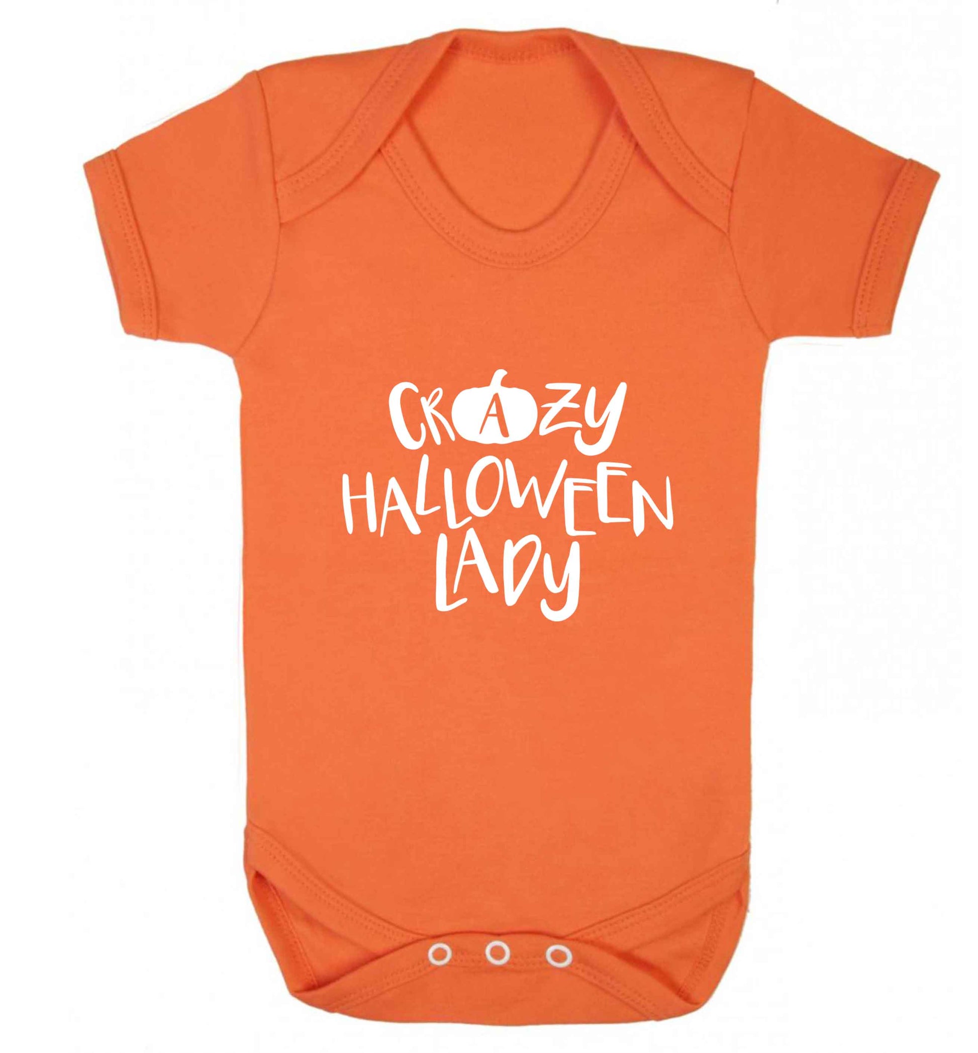 Crazy halloween lady baby vest orange 18-24 months