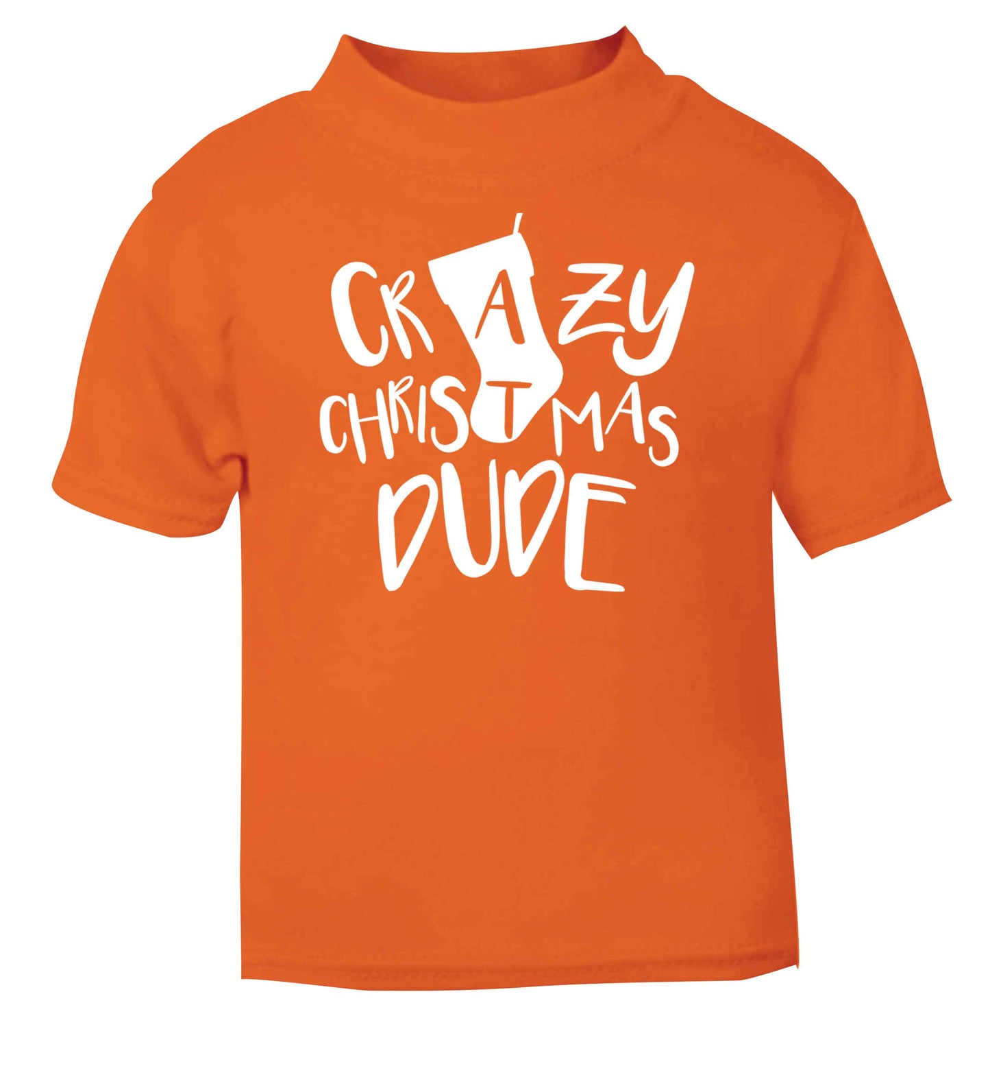 Crazy Christmas Dude orange baby toddler Tshirt 2 Years