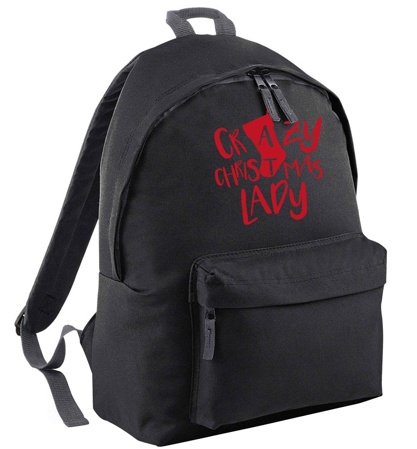 Crazy Christmas Dude black adults backpack
