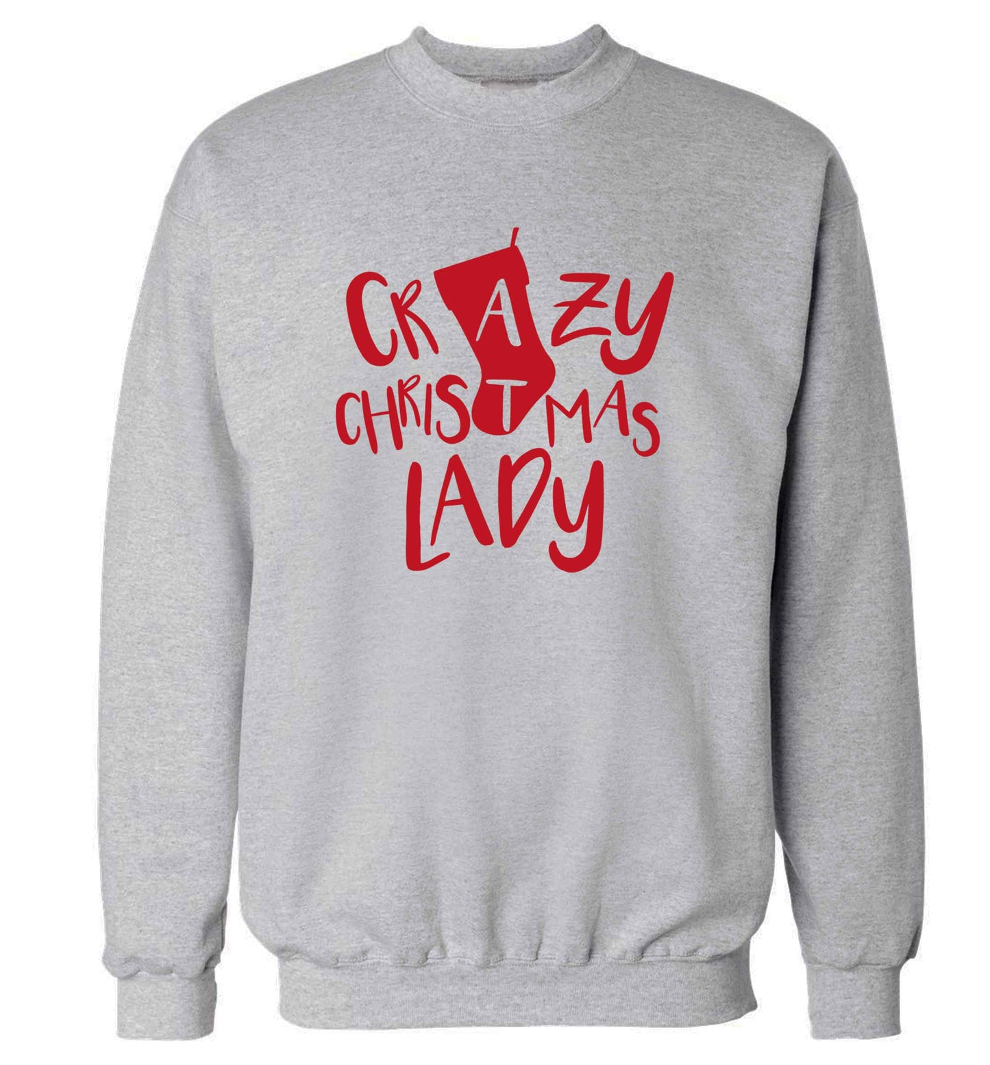 Crazy Christmas Dude adult's unisex grey sweater 2XL