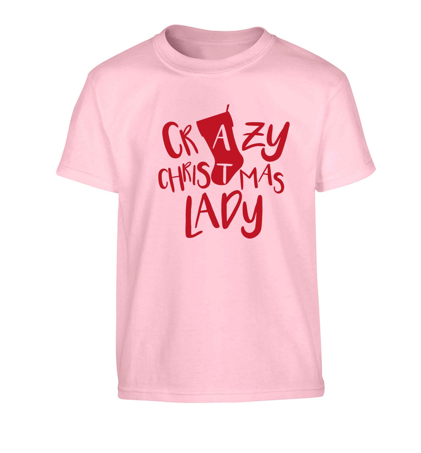 Crazy Christmas Dude Children's light pink Tshirt 12-13 Years