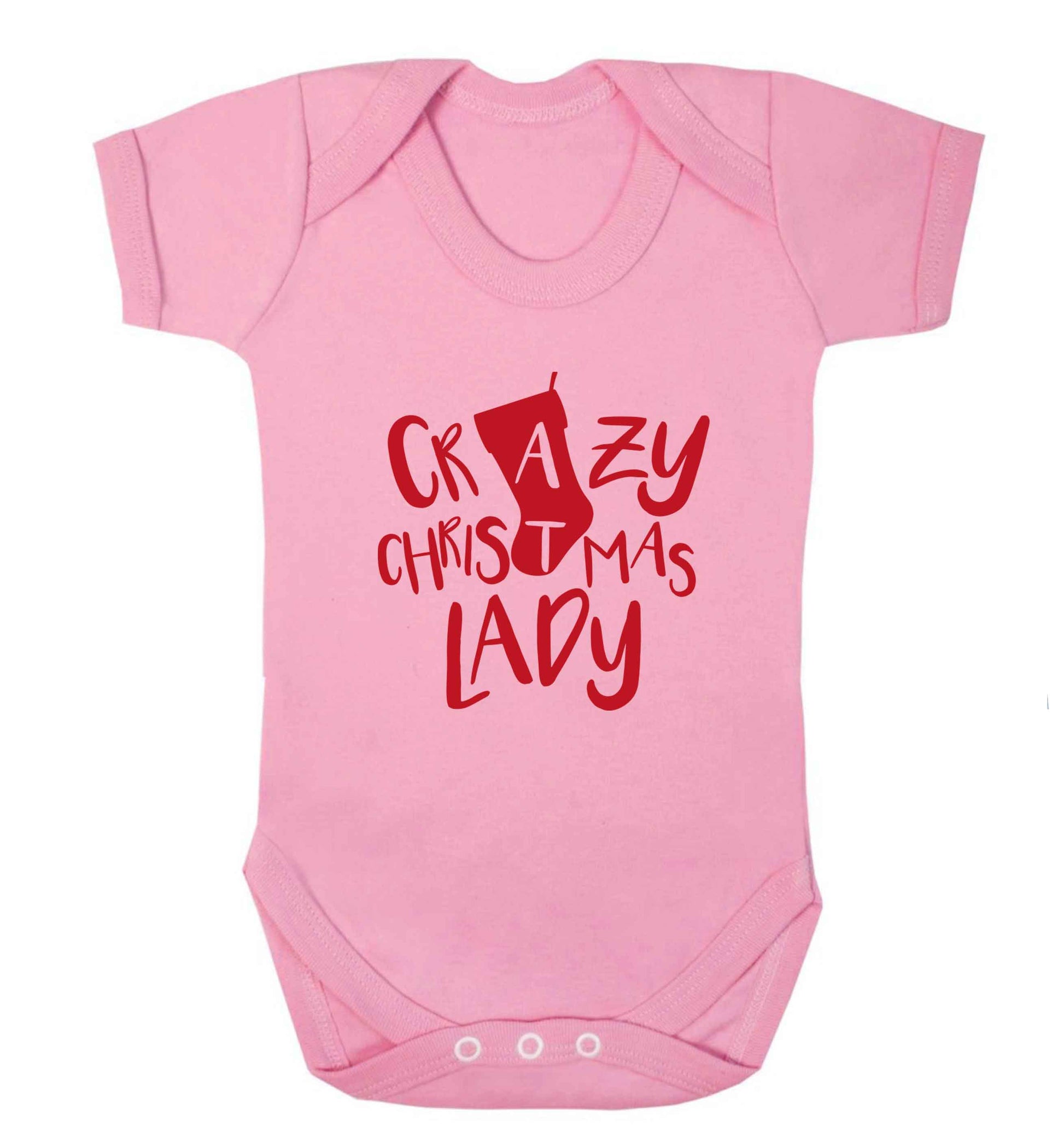 Crazy Christmas Dude baby vest pale pink 18-24 months