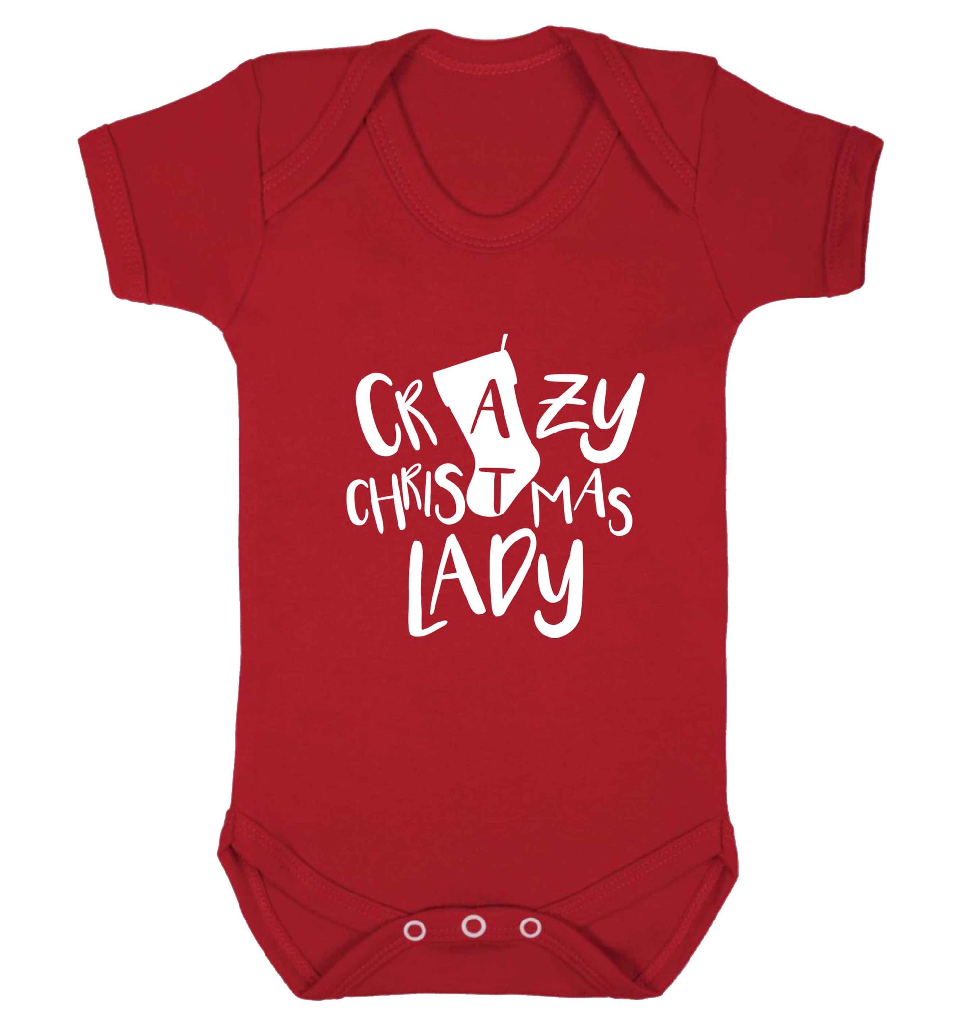 Crazy Christmas Dude baby vest red 18-24 months