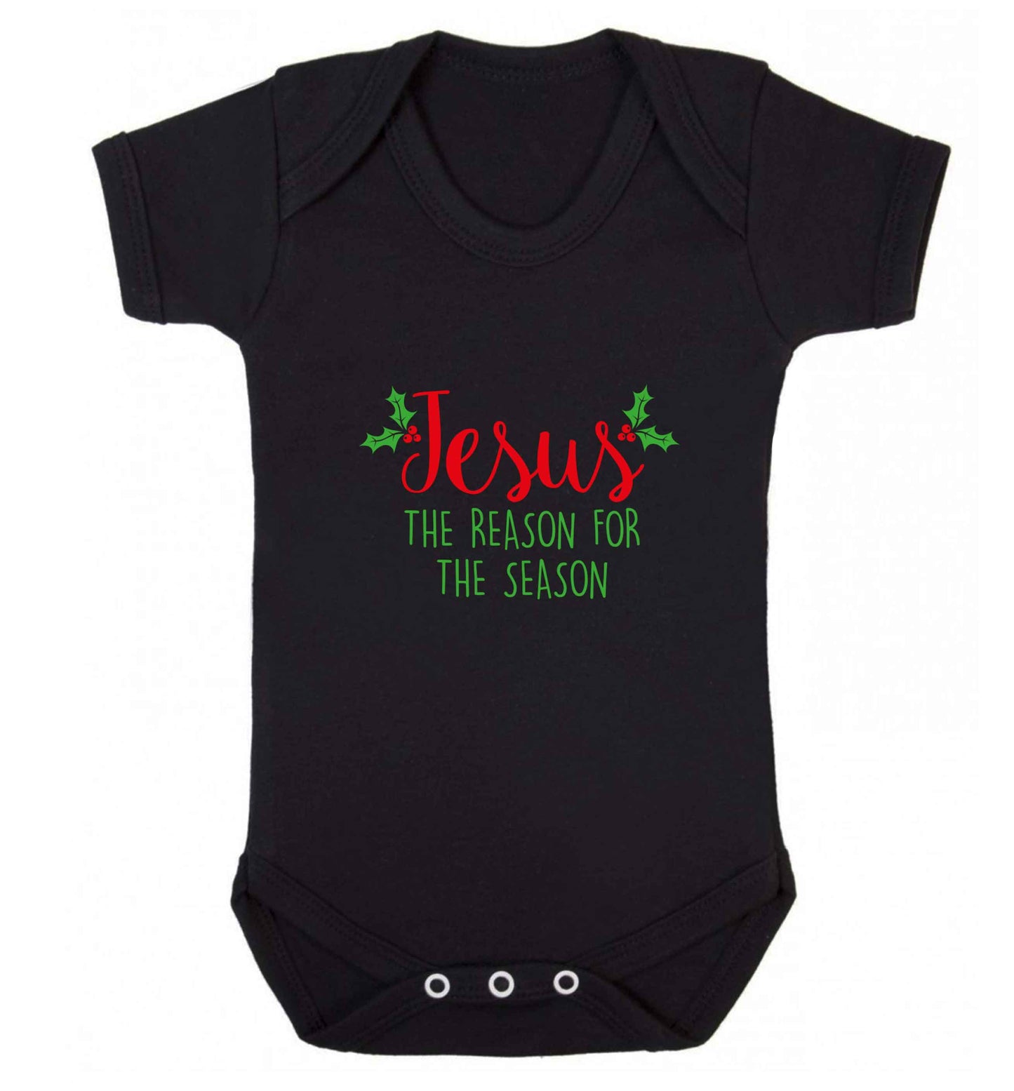 Jesus the reason for the season baby vest black 18-24 months