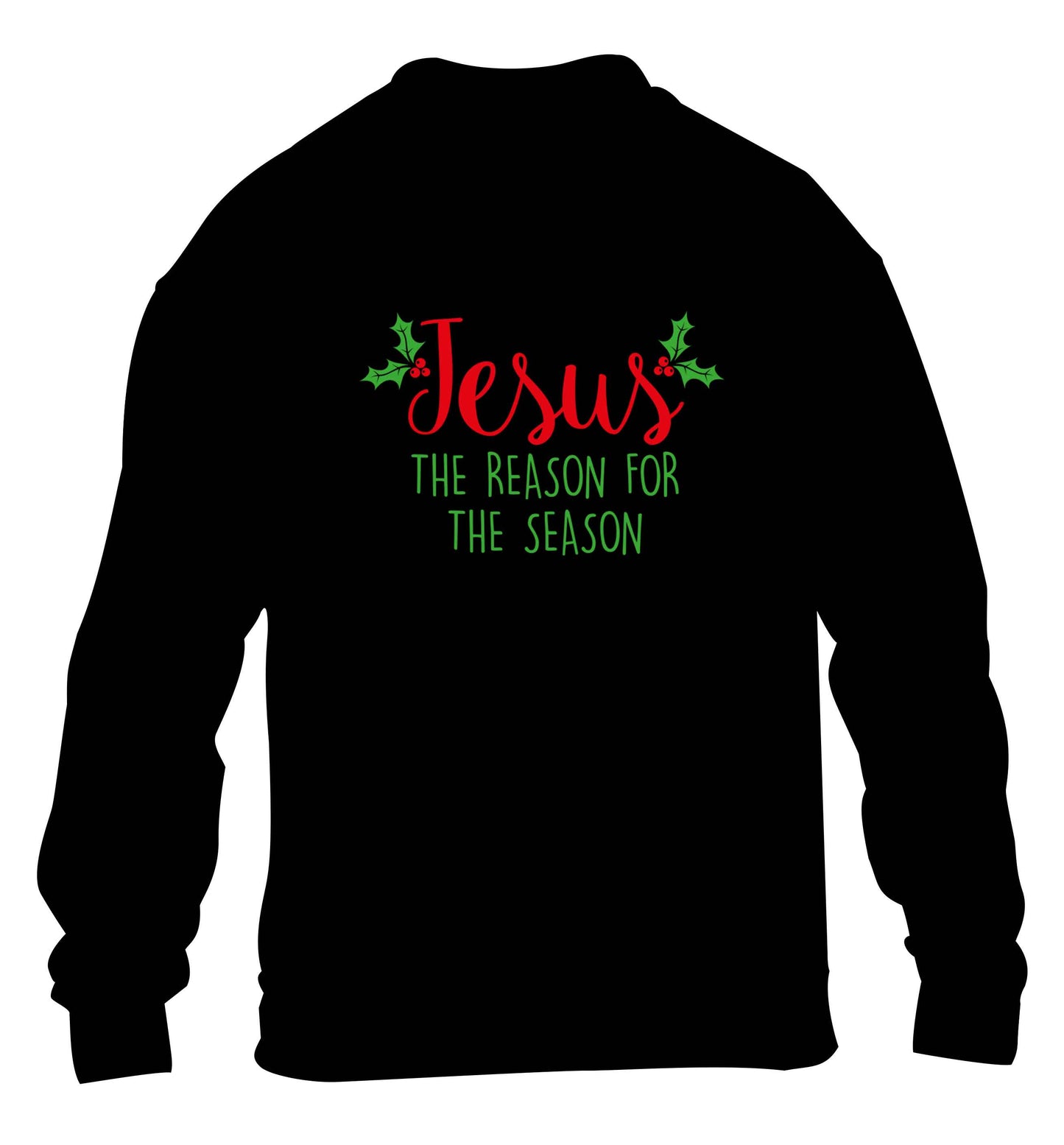 Jesus the reason for the season children's black sweater 12-13 Years