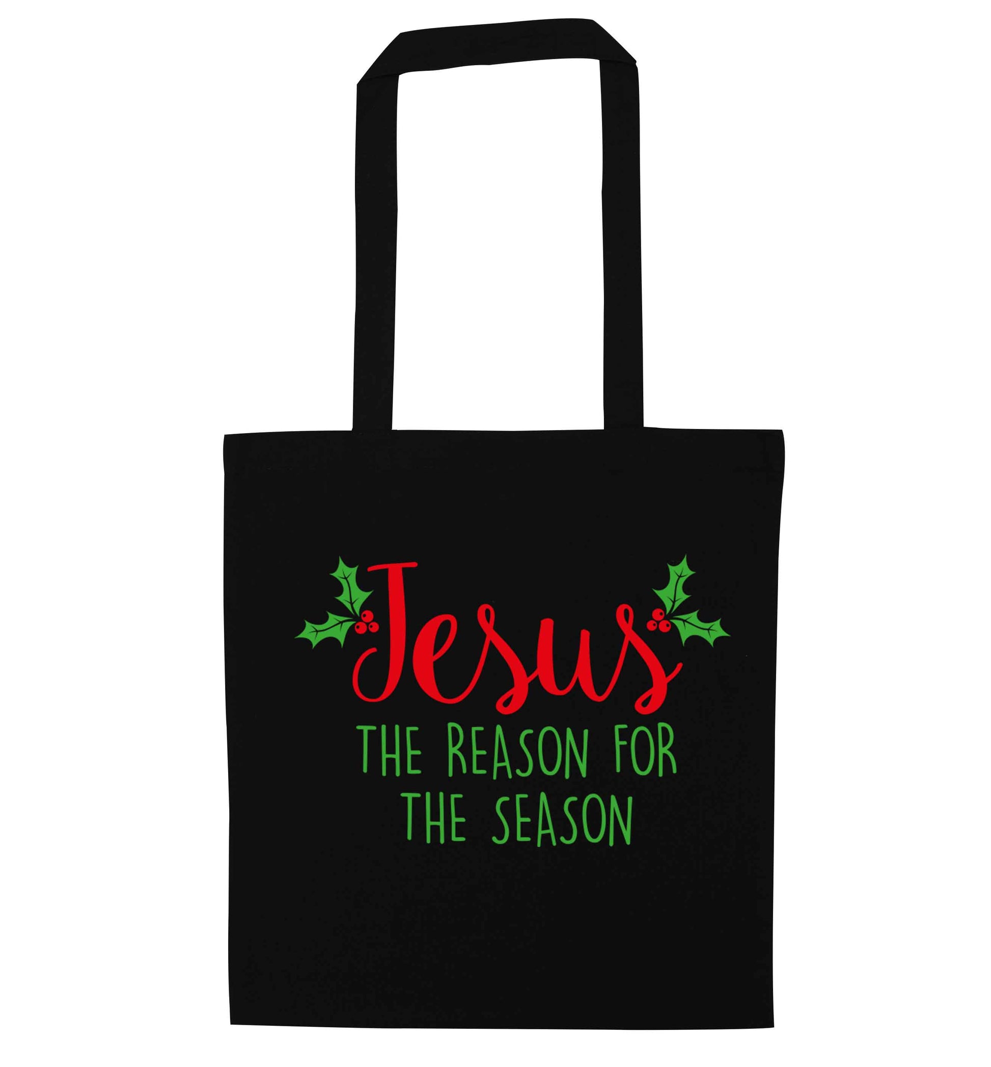 Jesus the reason for the season black tote bag