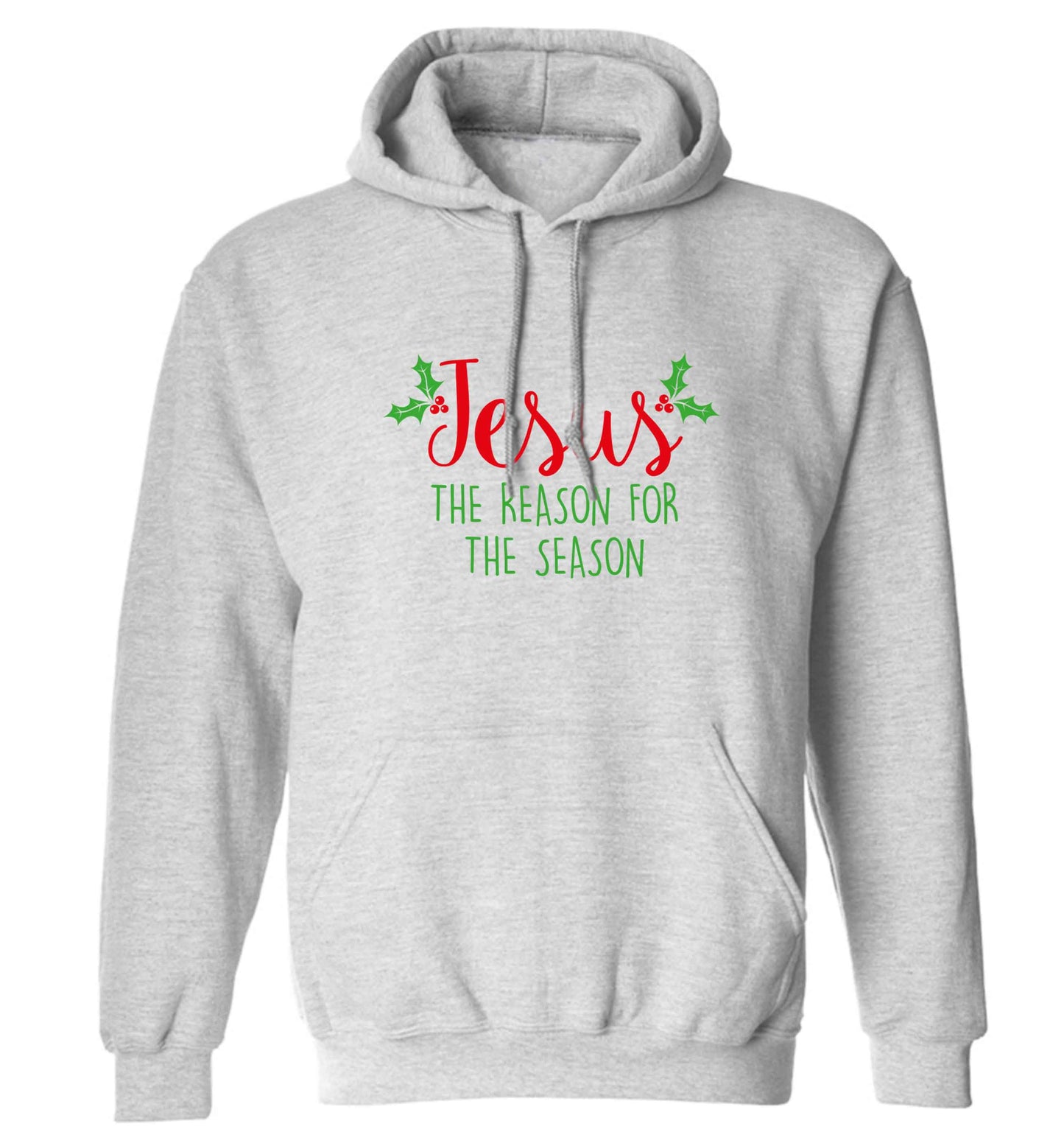 Jesus the reason for the season adults unisex grey hoodie 2XL