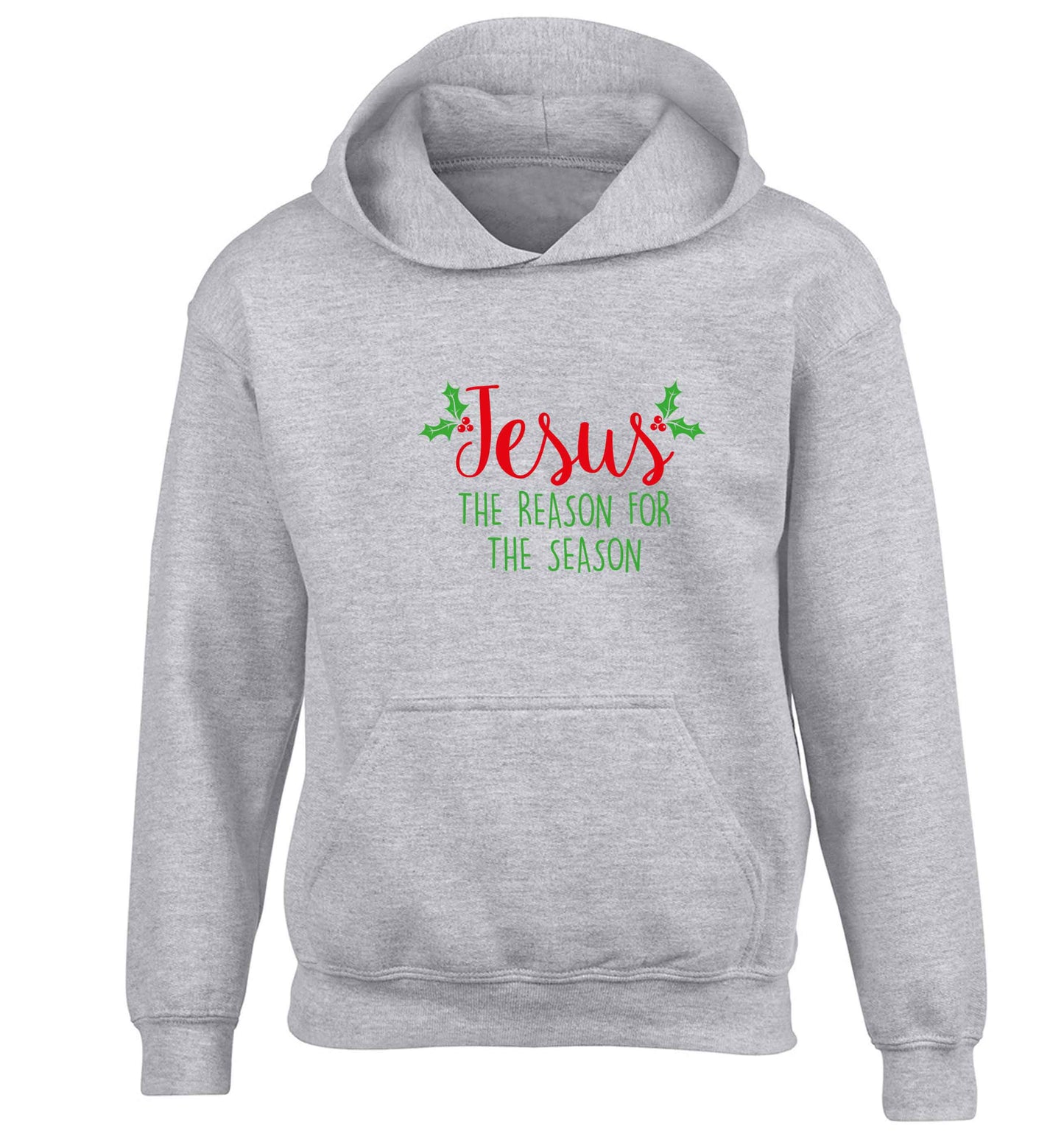 Jesus the reason for the season children's grey hoodie 12-13 Years