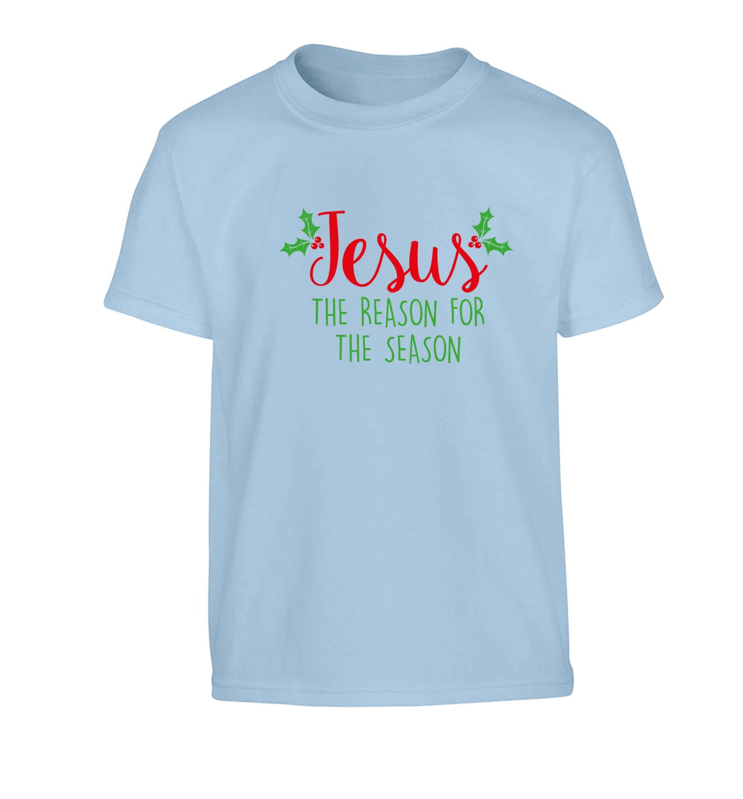Jesus the reason for the season Children's light blue Tshirt 12-13 Years