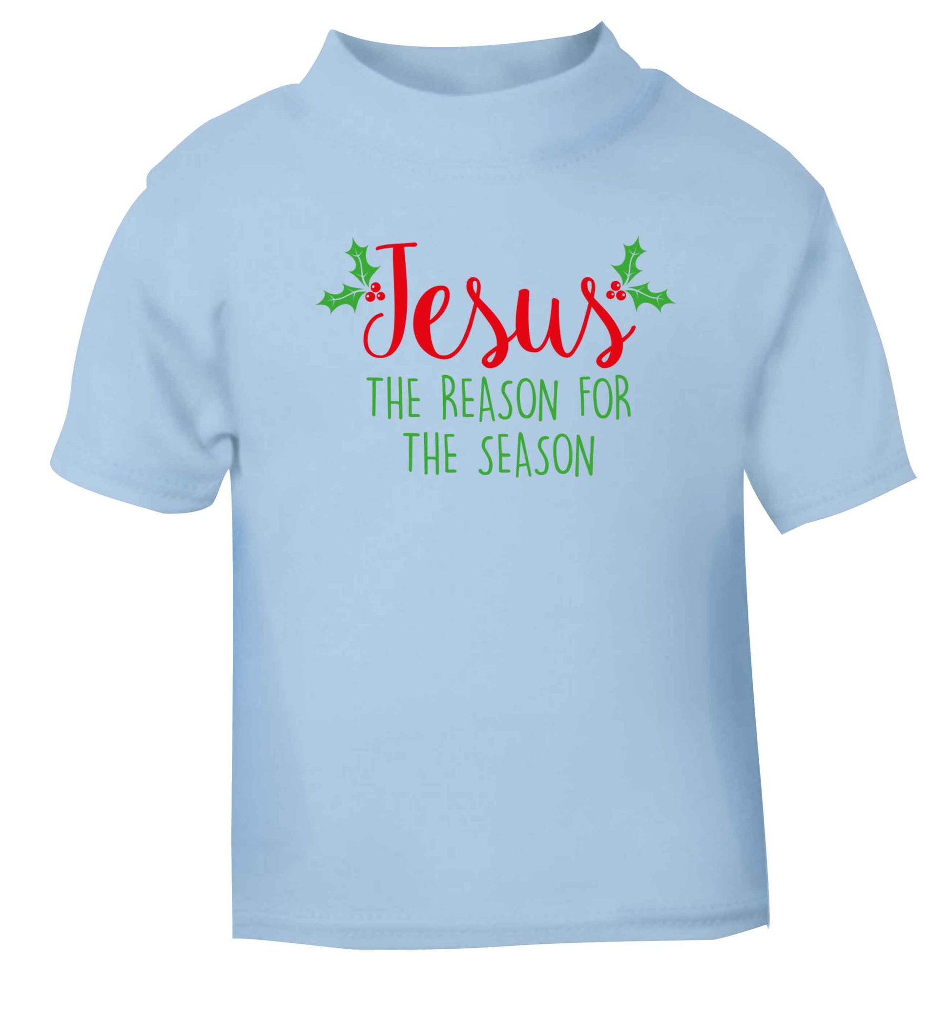 Jesus the reason for the season light blue baby toddler Tshirt 2 Years