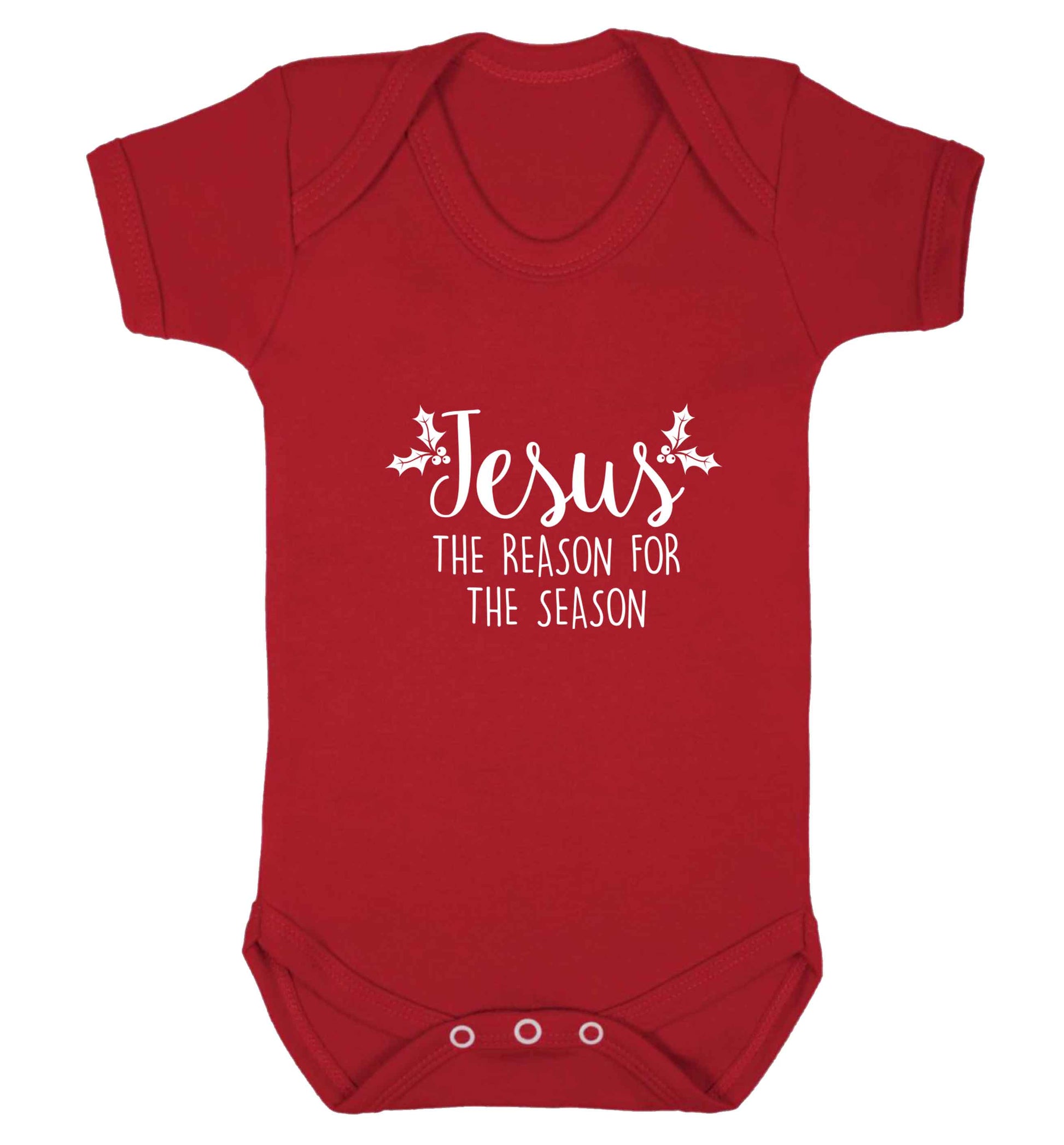 Jesus the reason for the season baby vest red 18-24 months