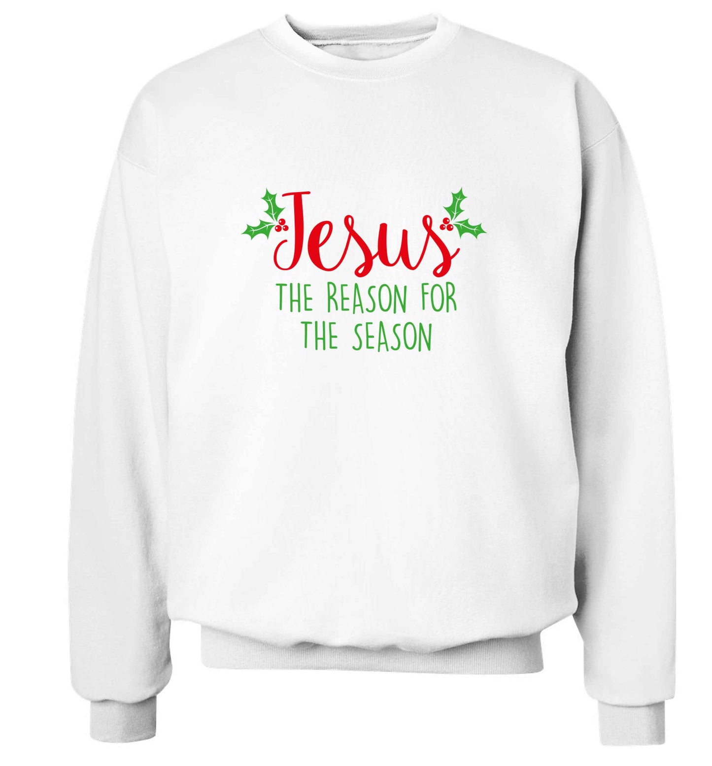 Jesus the reason for the season adult's unisex white sweater 2XL