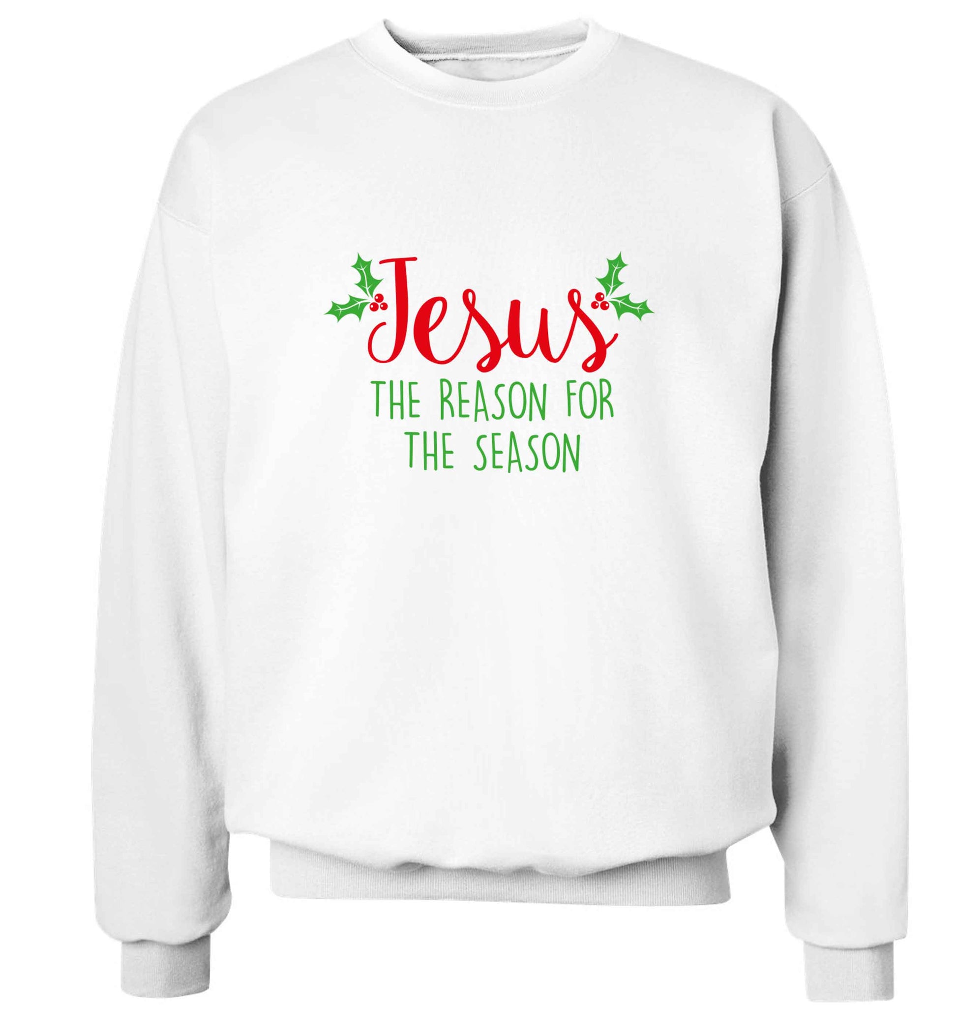 Jesus the reason for the season adult's unisex white sweater 2XL