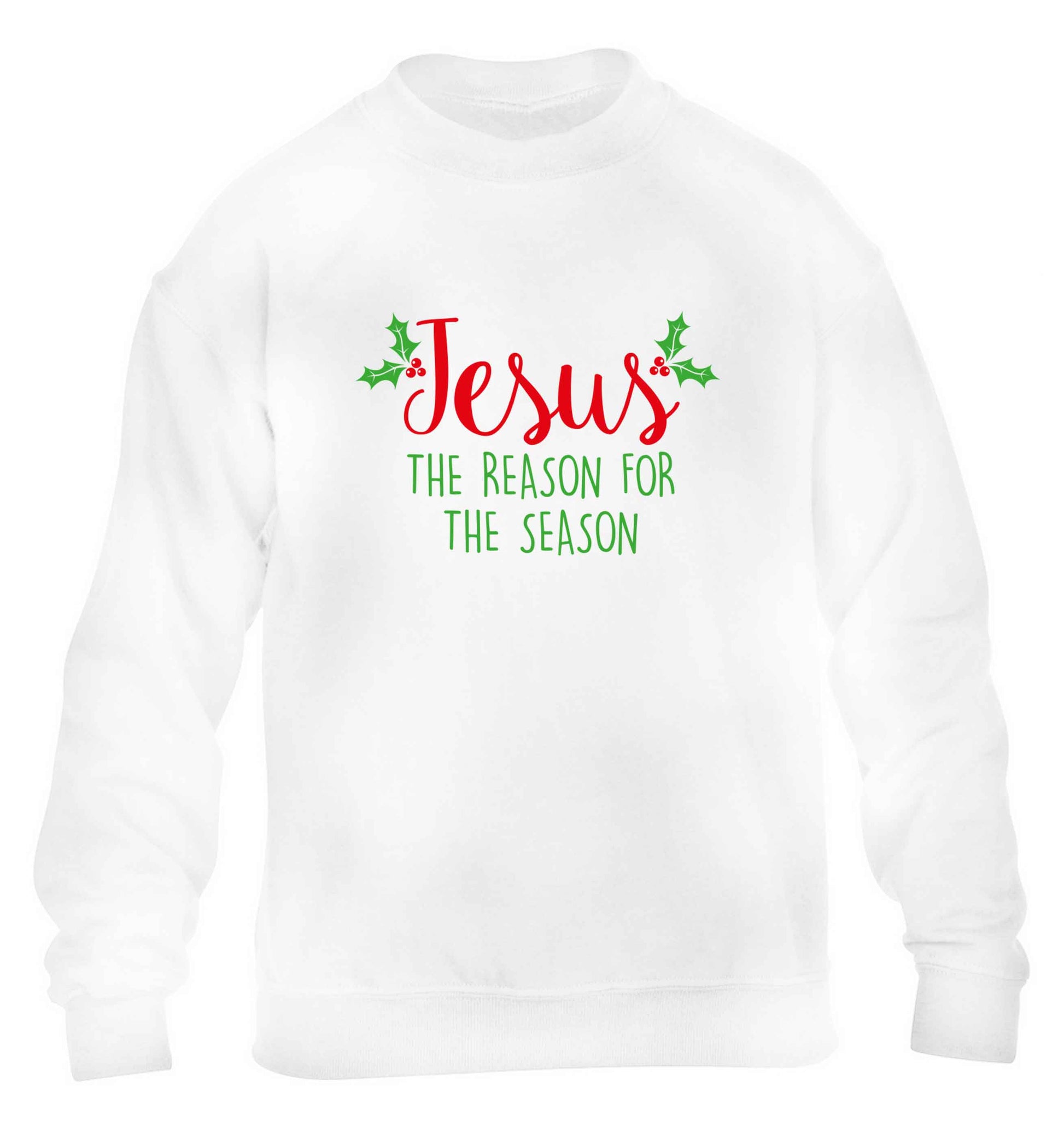 Jesus the reason for the season children's white sweater 12-13 Years
