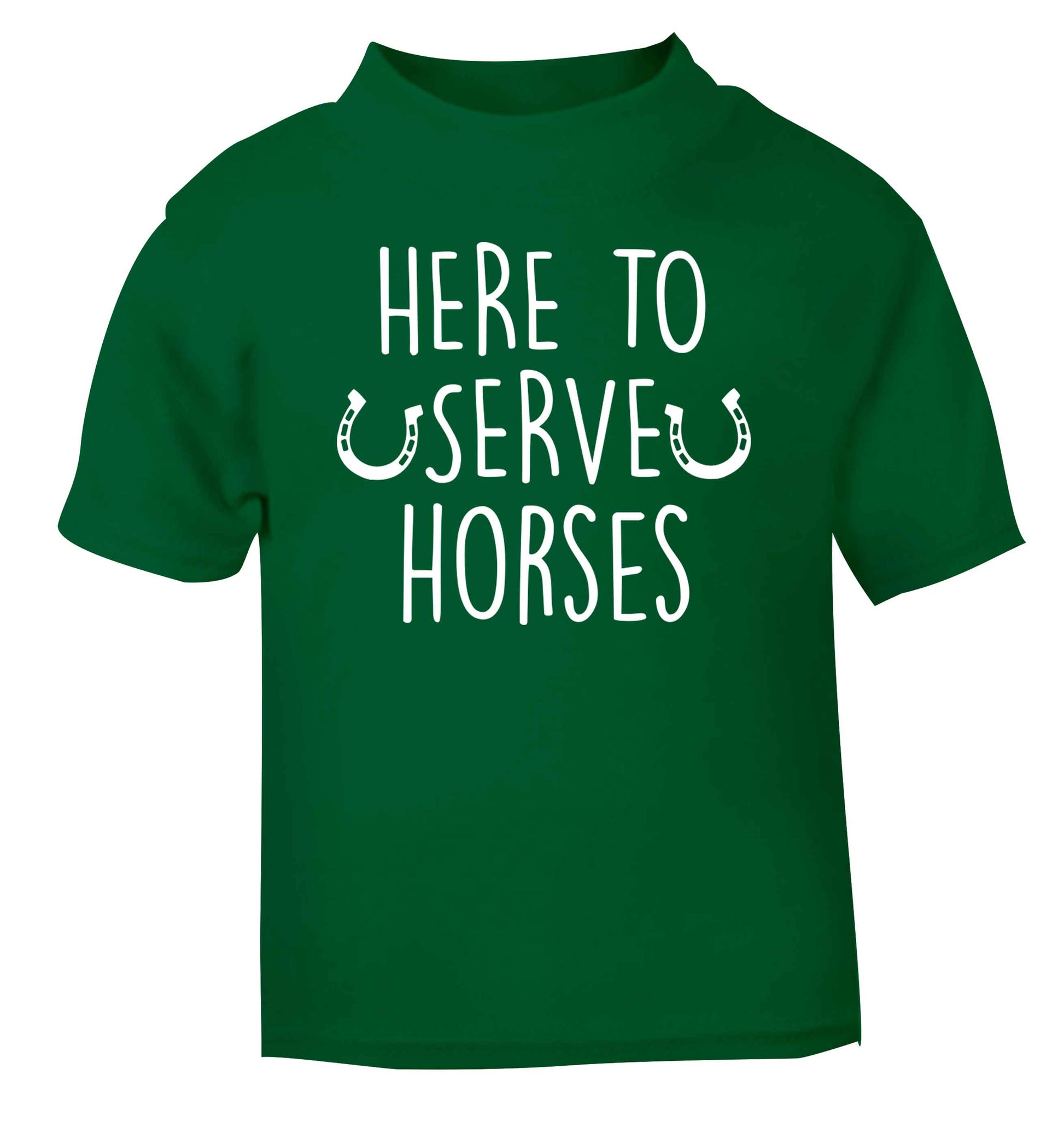 Here to serve horses green baby toddler Tshirt 2 Years