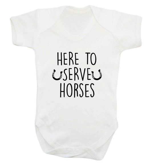Here to serve horses baby vest white 18-24 months