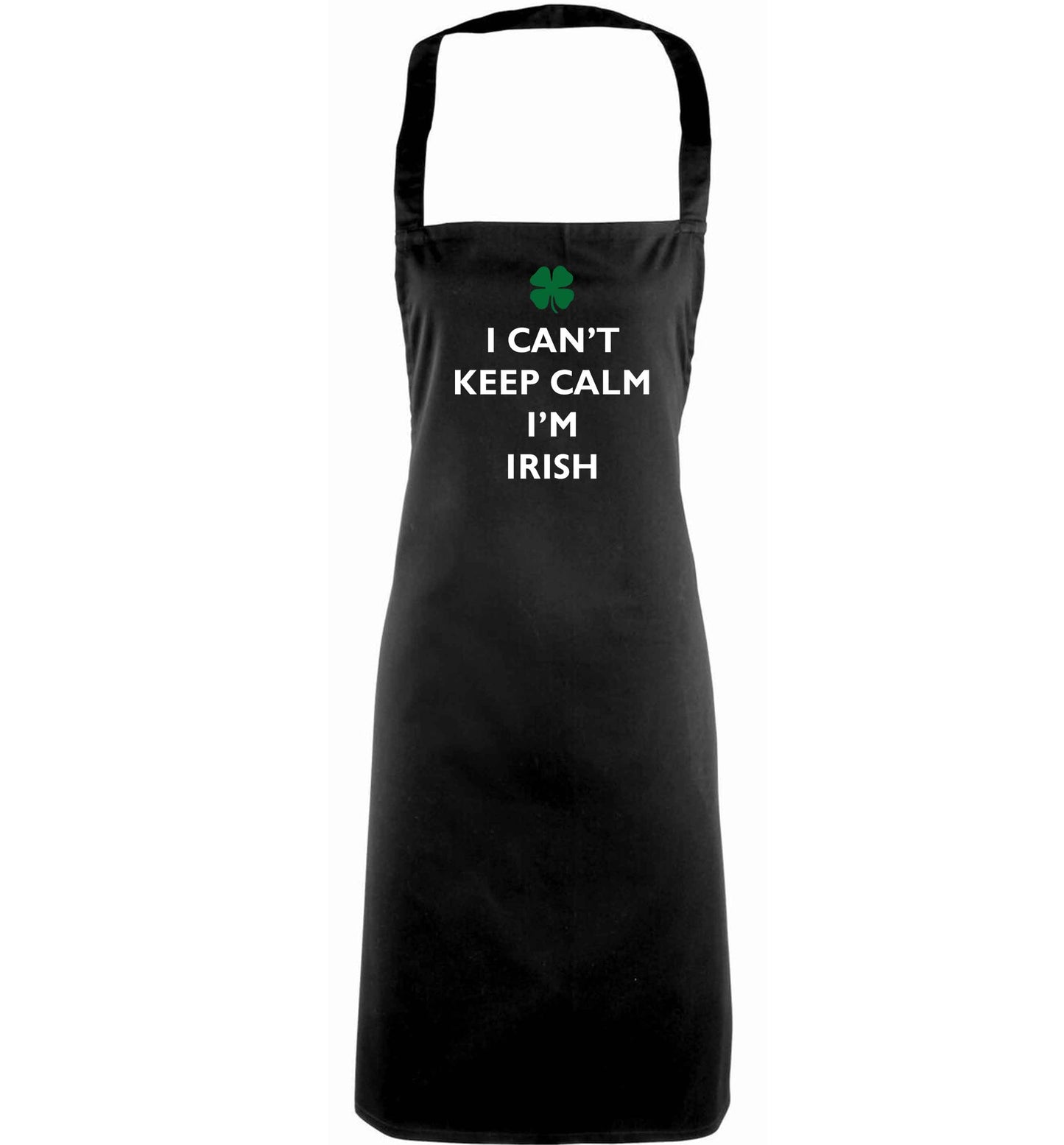 I can't keep calm I'm Irish adults black apron