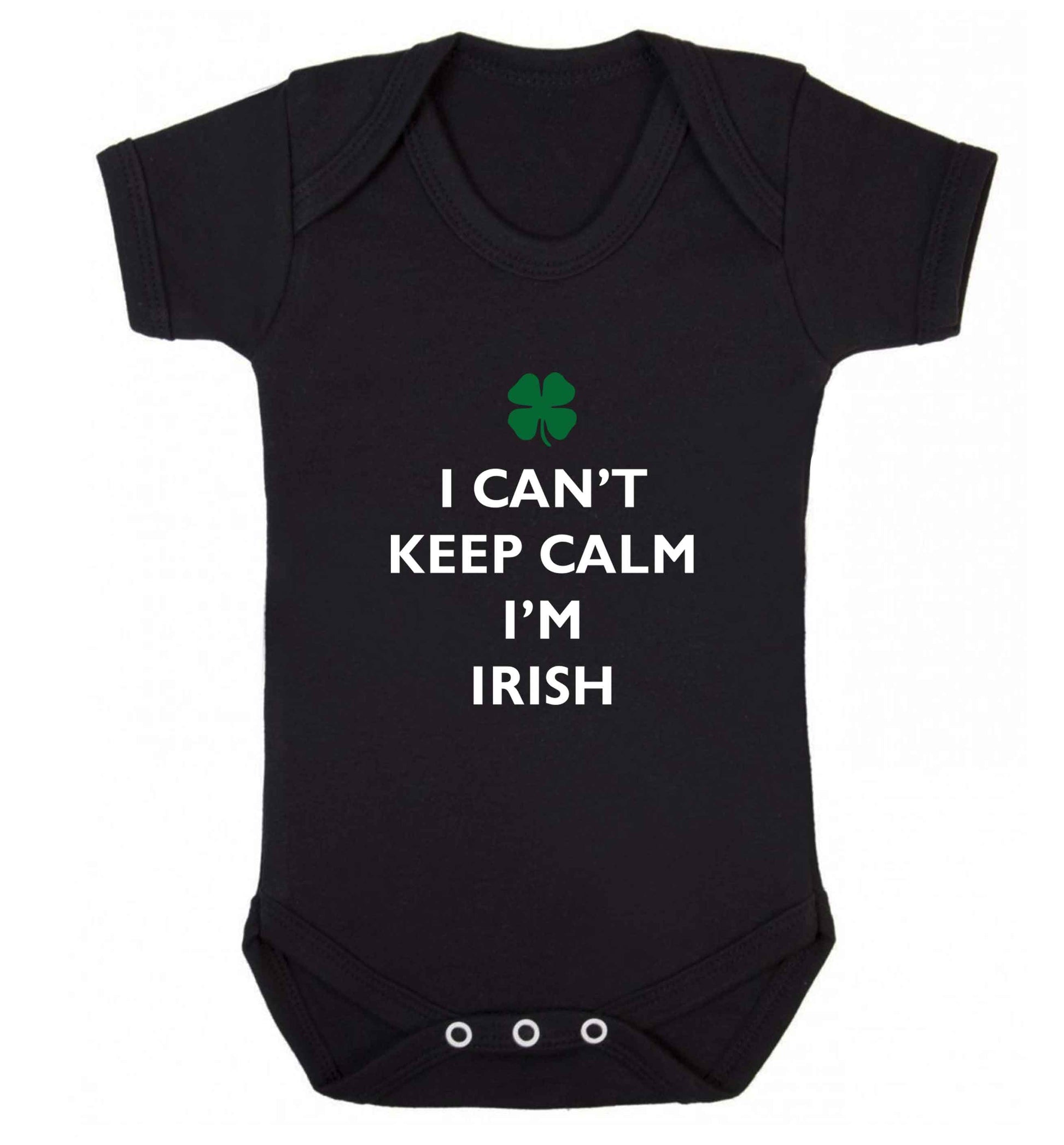 I can't keep calm I'm Irish baby vest black 18-24 months