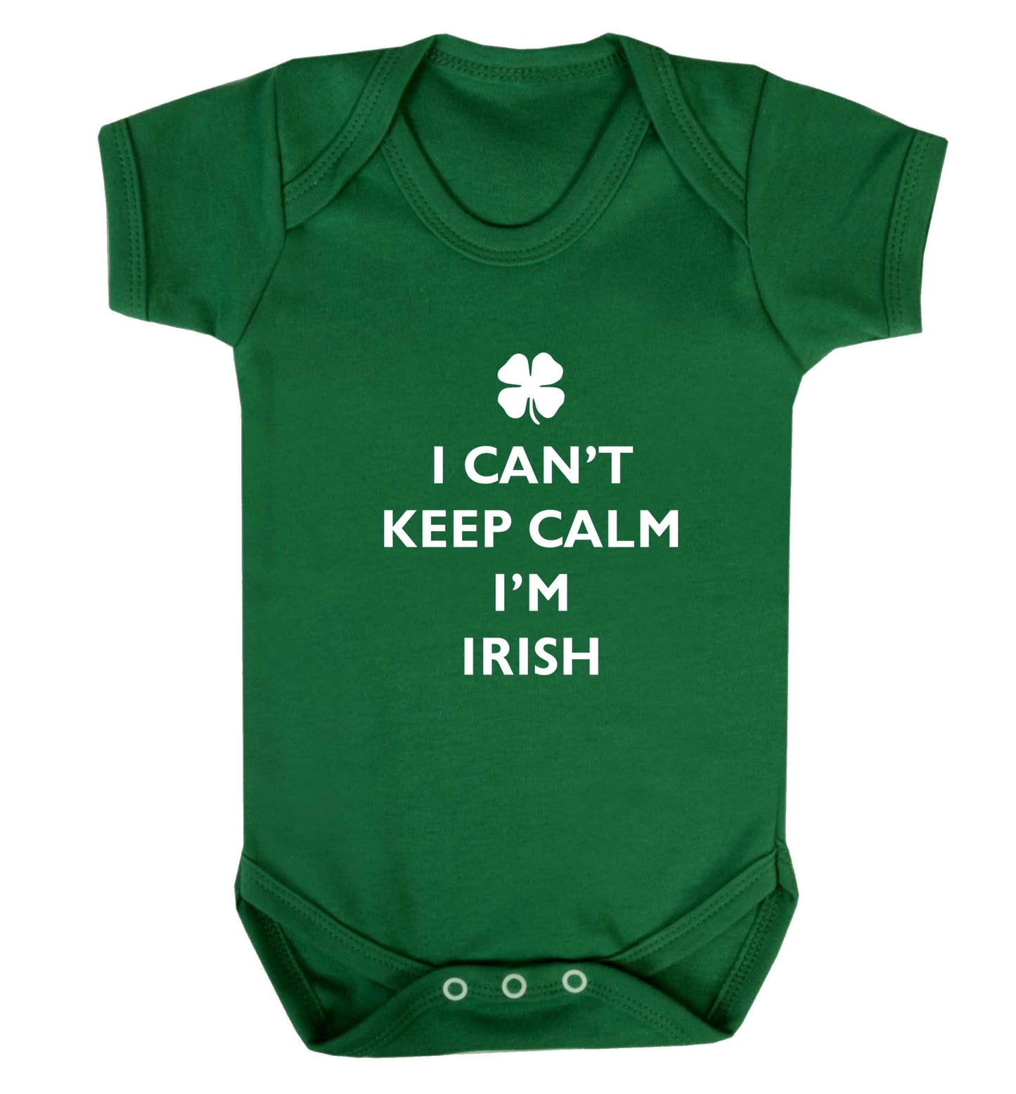 I can't keep calm I'm Irish baby vest green 18-24 months