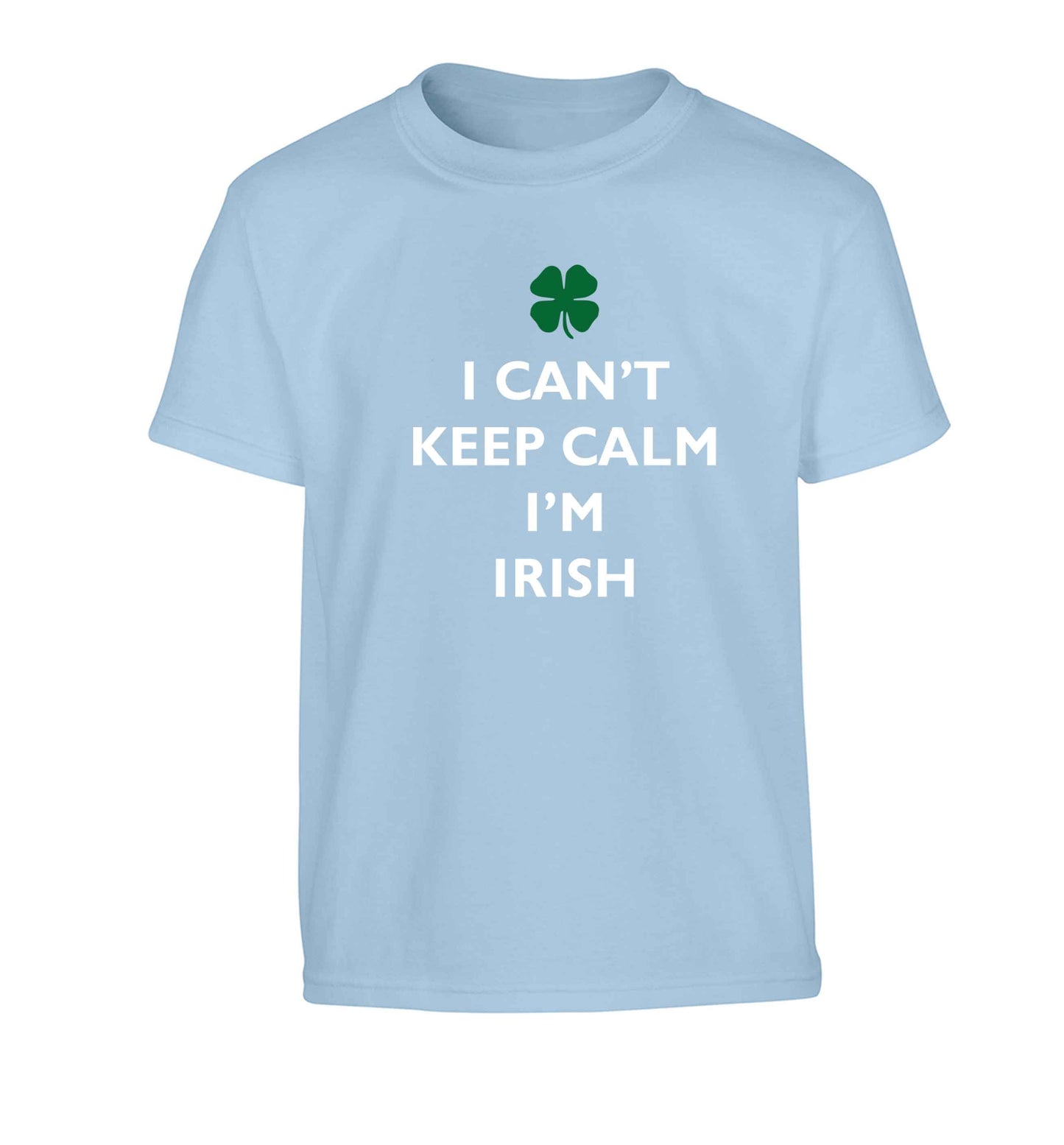 I can't keep calm I'm Irish Children's light blue Tshirt 12-13 Years
