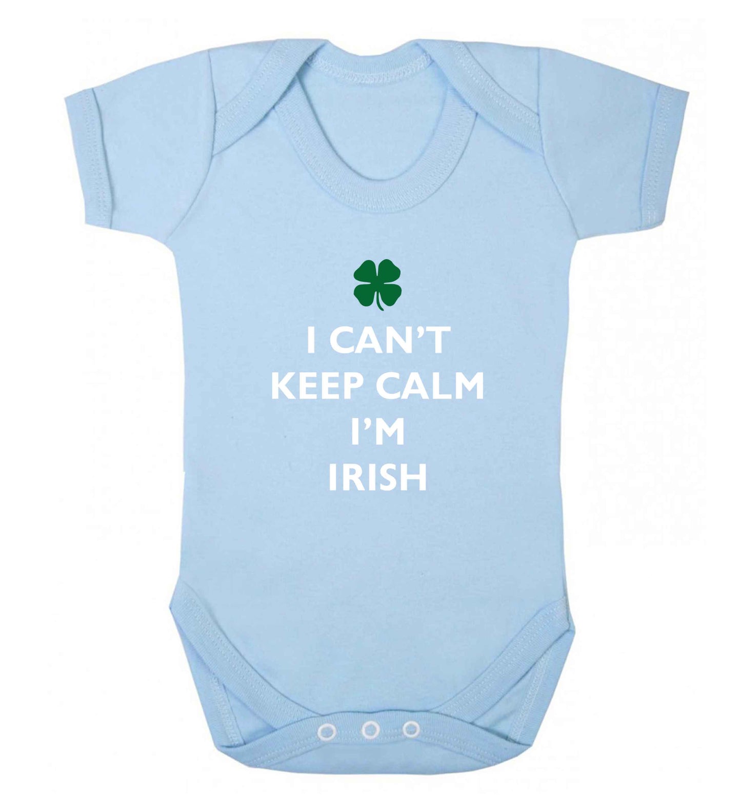 I can't keep calm I'm Irish baby vest pale blue 18-24 months