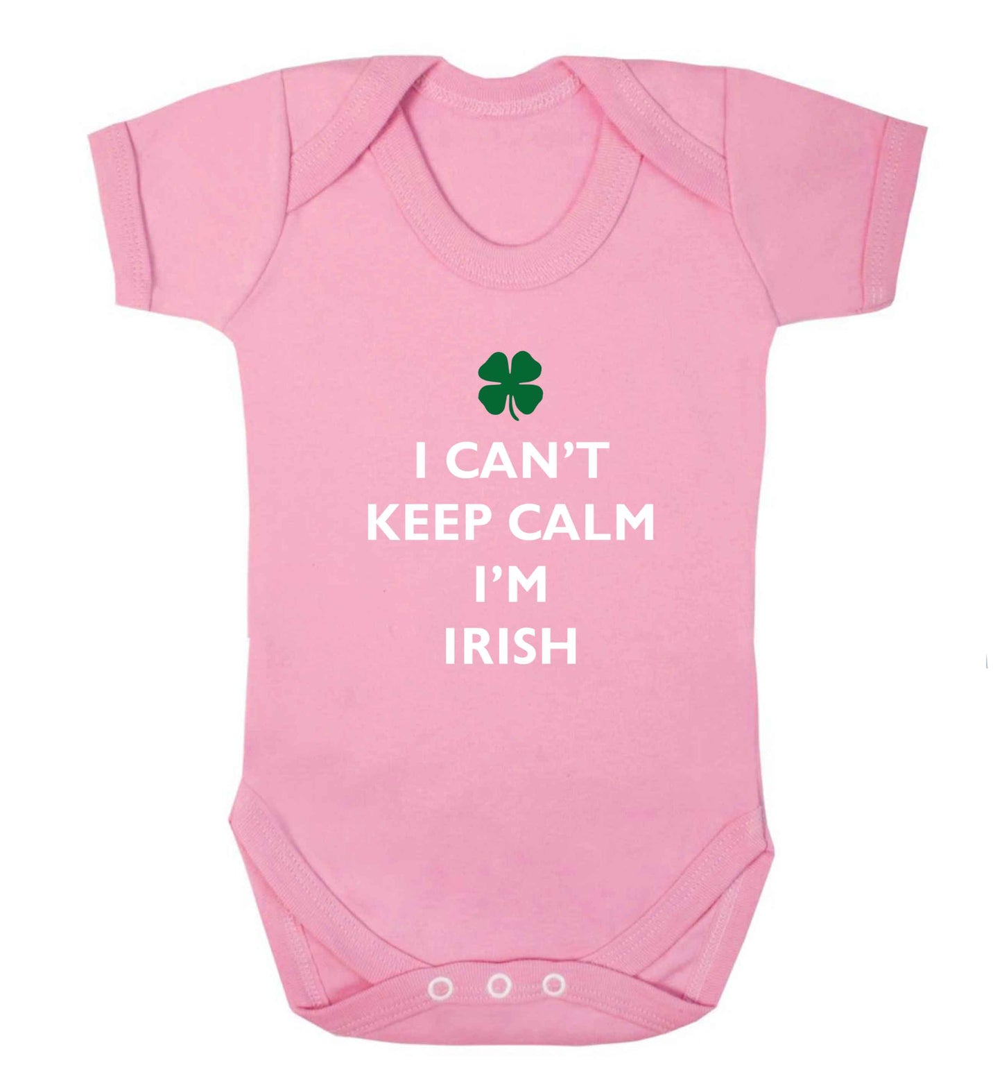 I can't keep calm I'm Irish baby vest pale pink 18-24 months