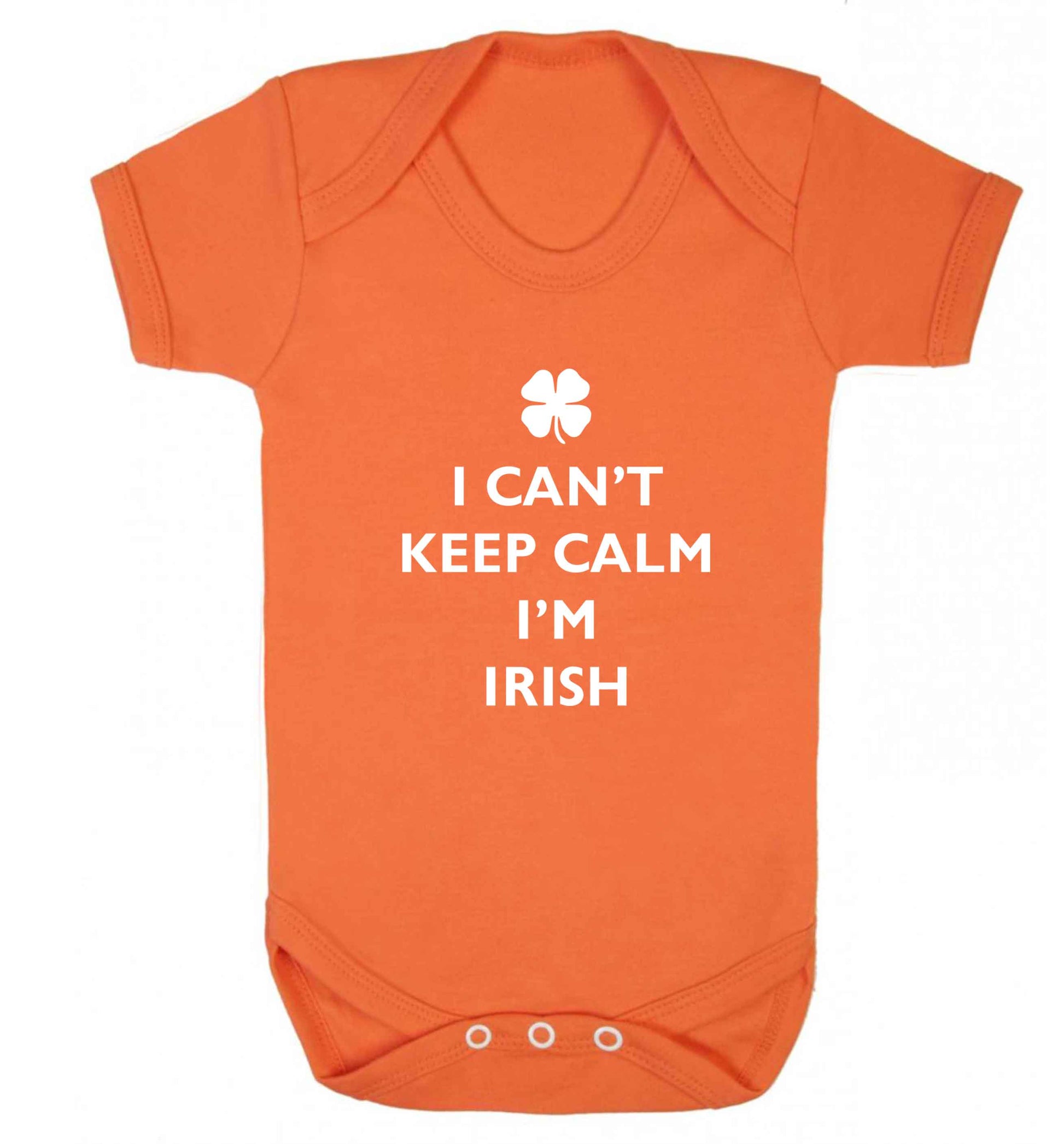 I can't keep calm I'm Irish baby vest orange 18-24 months