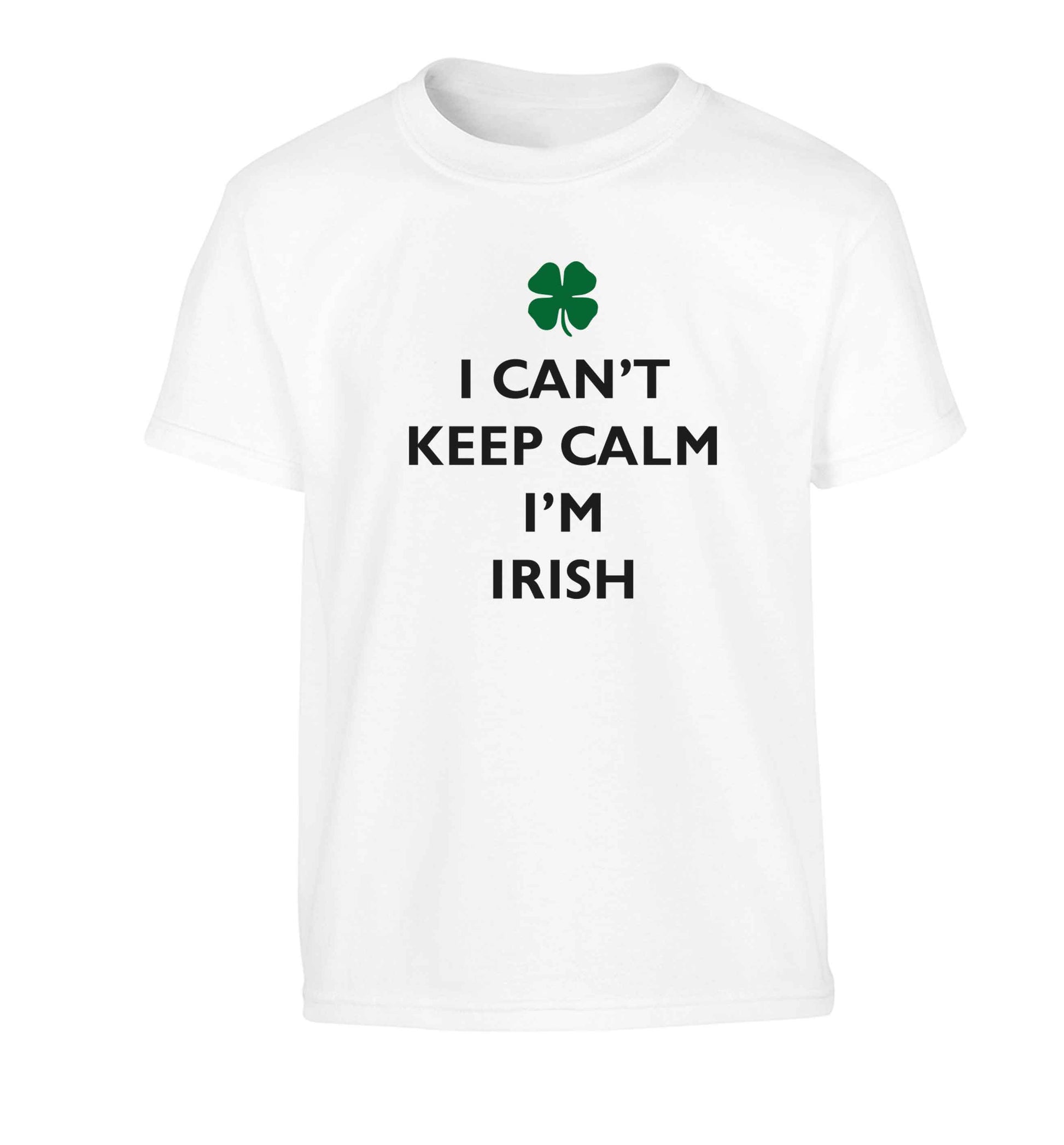 I can't keep calm I'm Irish Children's white Tshirt 12-13 Years