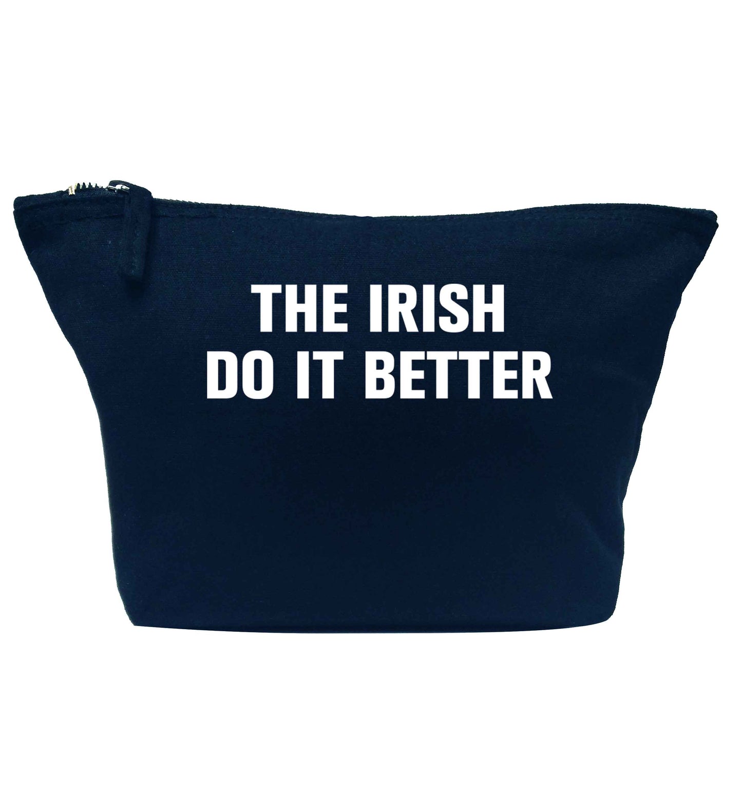 The Irish do it better navy makeup bag